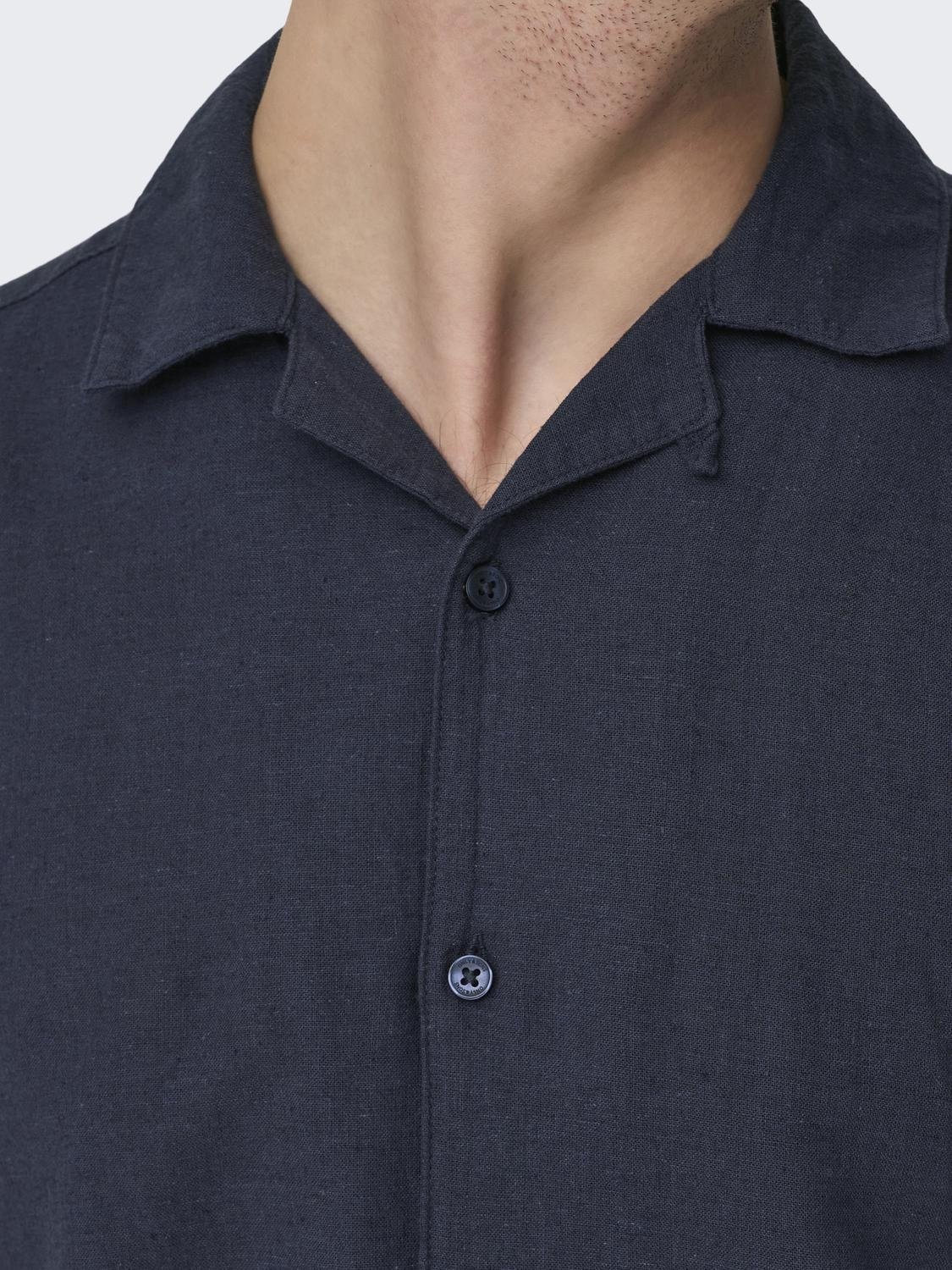 ONLY & SONS Kurzarmhemd »ONSCAIDEN SS SOLID RESORT LINEN NOOS«