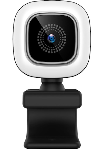 Webcam »HYRICAN ST-CAM554 UHD Webcam 3840x2160 Pixel mit Ringlicht 12MP«, 4K Ultra HD