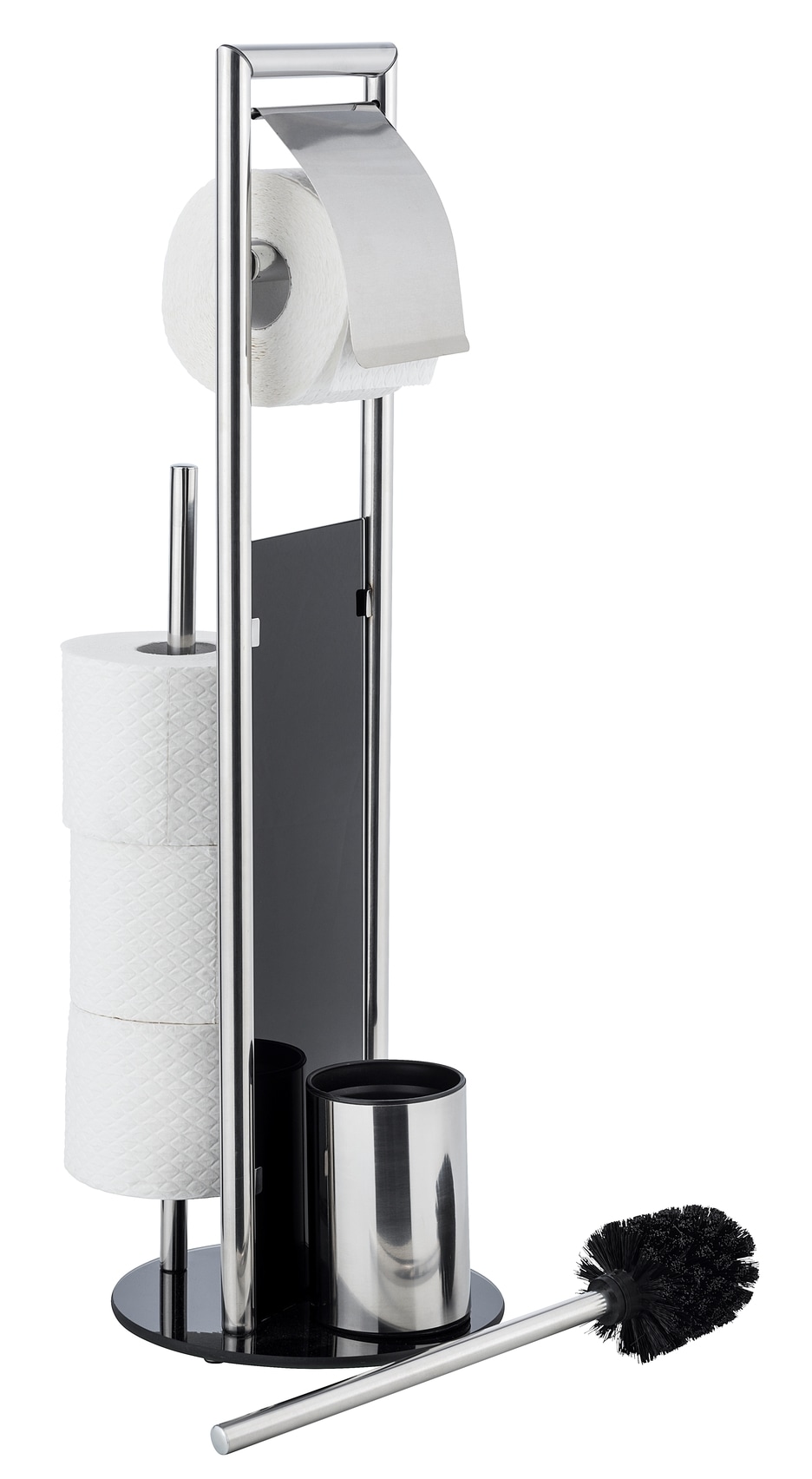 WENKO WC-Garnitur »Ravina« aus Edelstahl | Kunststoff | Sicherheitsglas