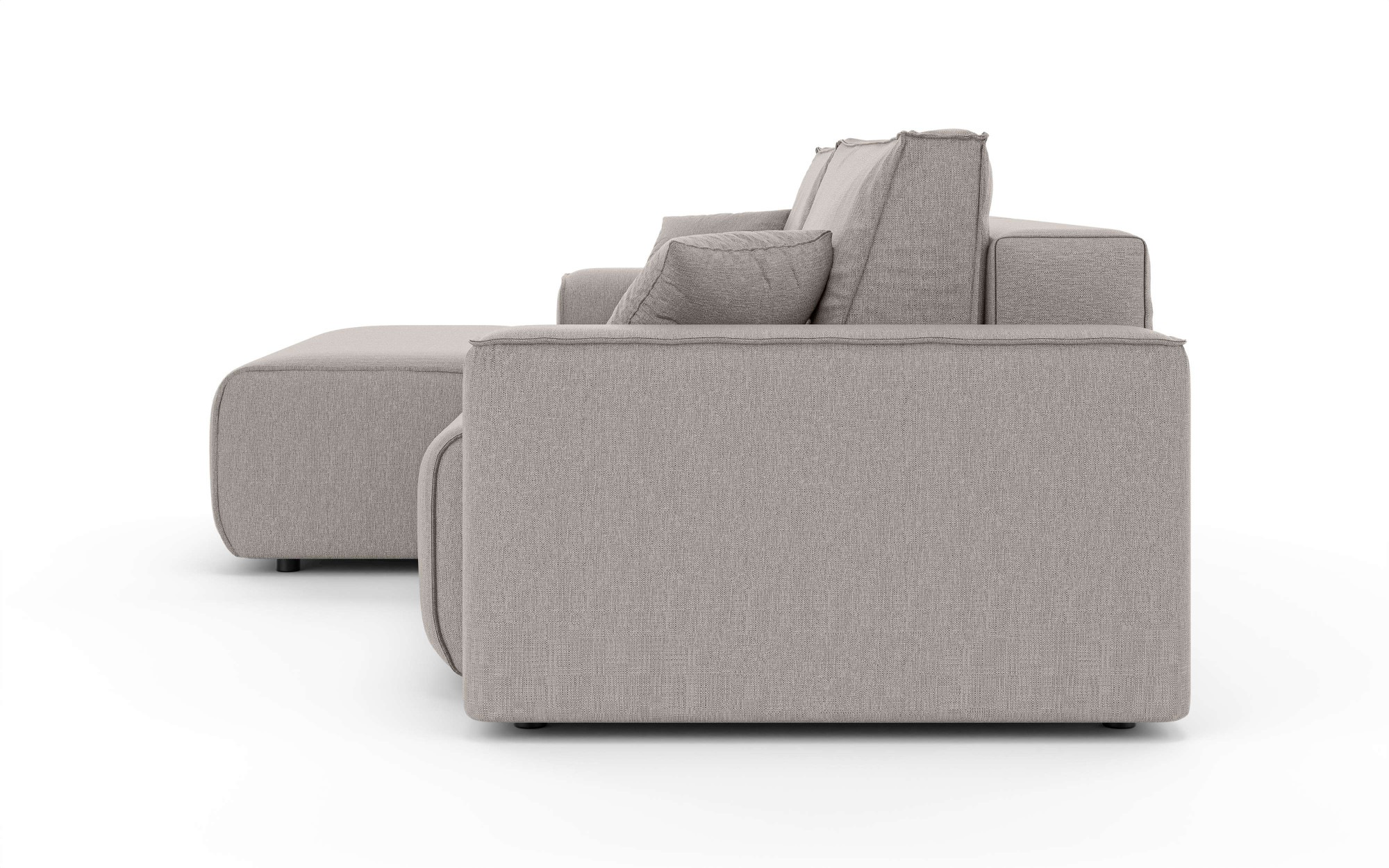 Home affaire Ecksofa »Santenay mit Bettfunktion und Bettkasten, Maße: B/T/H 266/164/90 cm«, L-Form mit Wellenfederung, Schlaffläche: 140x213 cm, auch in Cord
