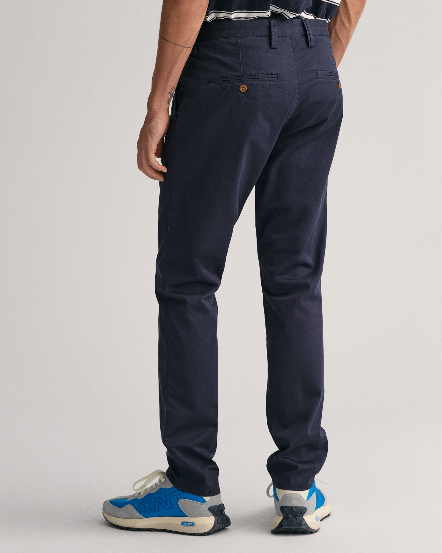 Gant Chinohose "SLIM TWILL CHINOS", mit gefütterten Seitentaschen