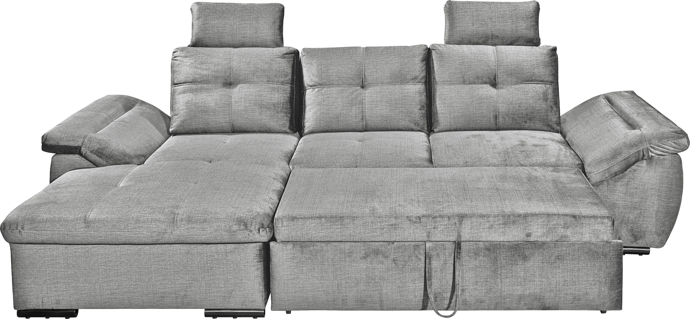ED EXCITING DESIGN Ecksofa »Alija L-Form«, mit Bettfunktion, Armteilverstellung & Kopfstützen
