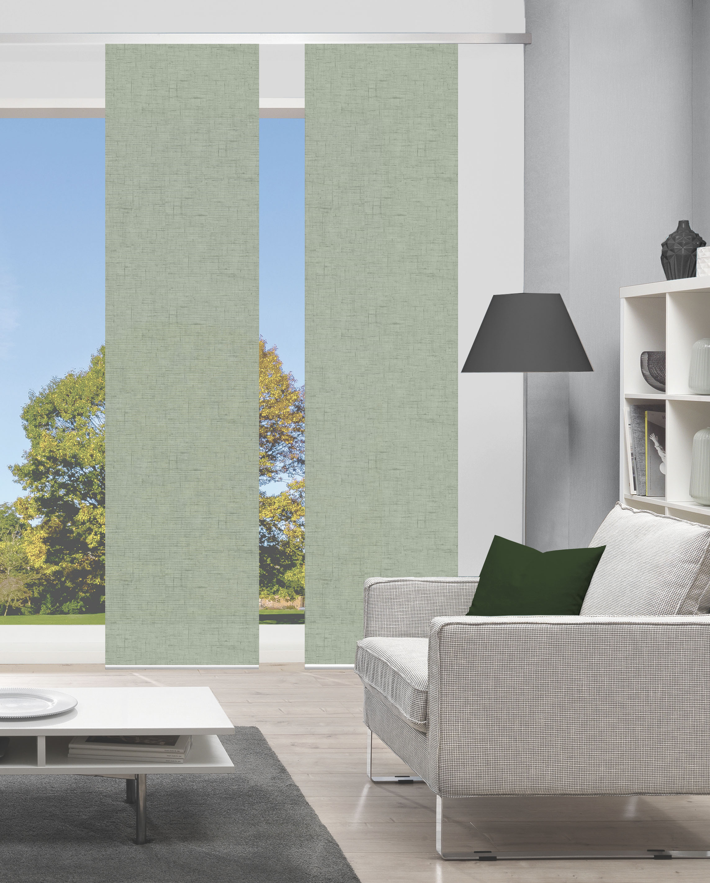 Vision S Schiebegardine "PIVE 2er SET" Paneelwagen 2 Stk. tlg. Schiebevorhang Digidruck 2er Set PIVE