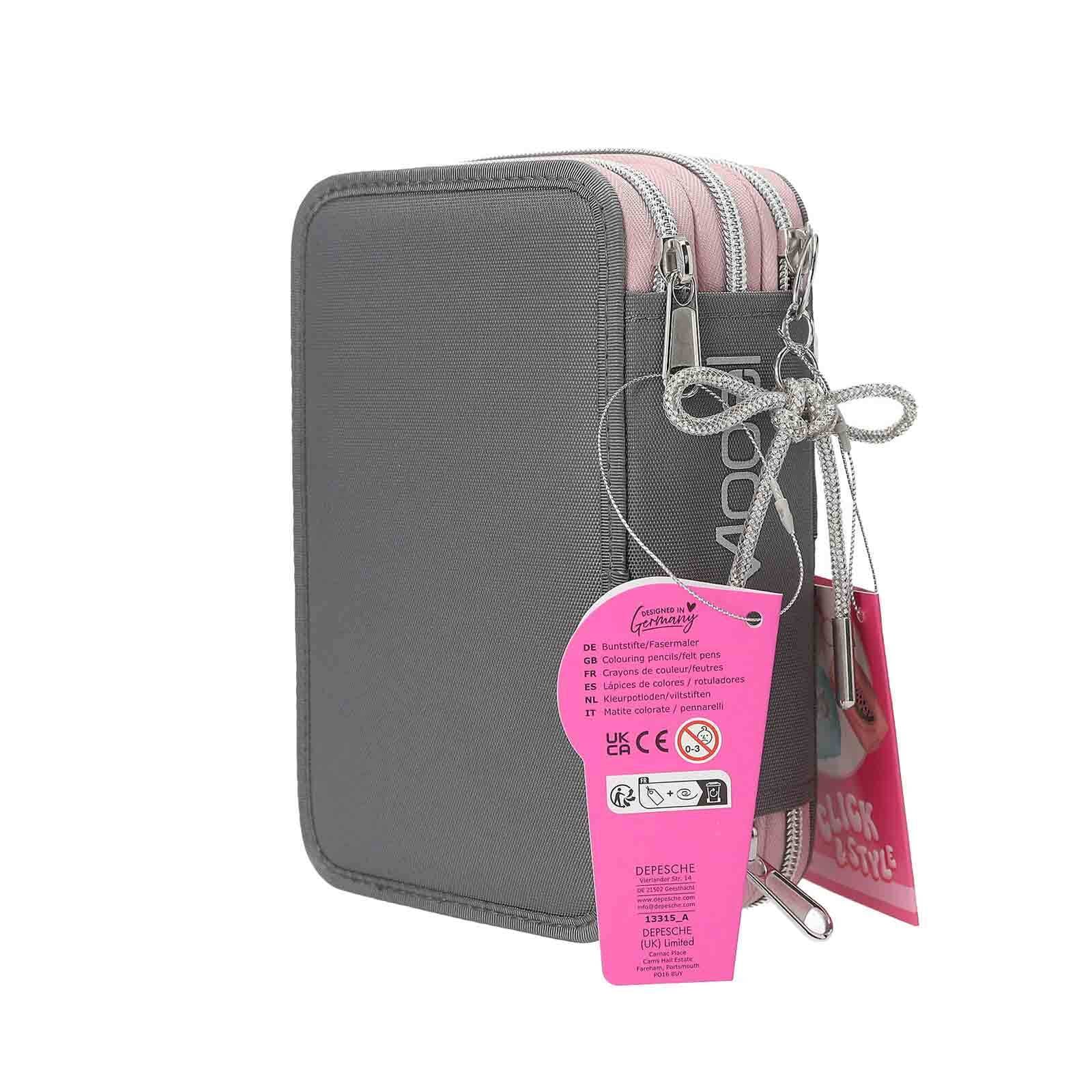 Depesche Buntstift »3-Fach Federtasche MY BFF TOPModel 7,5 x 13 x 20 cm altrosa«