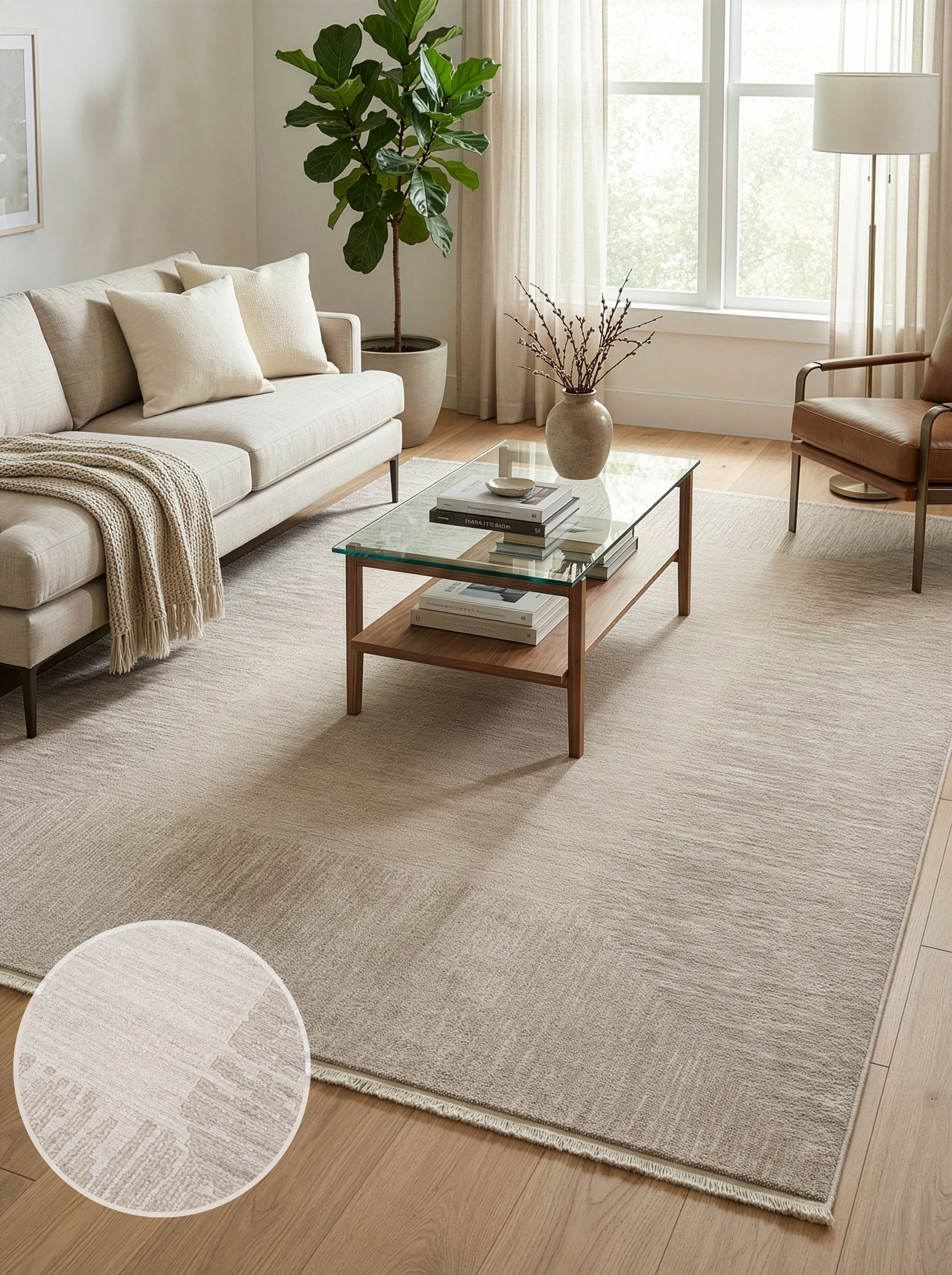Calvin Klein home Teppich "Passages, mit Fransen, Designerteppich" rechteckig 5 mm Höhe Rahmen, meliert, Wohnzimmer, Schlafzimmer, Esszimmer