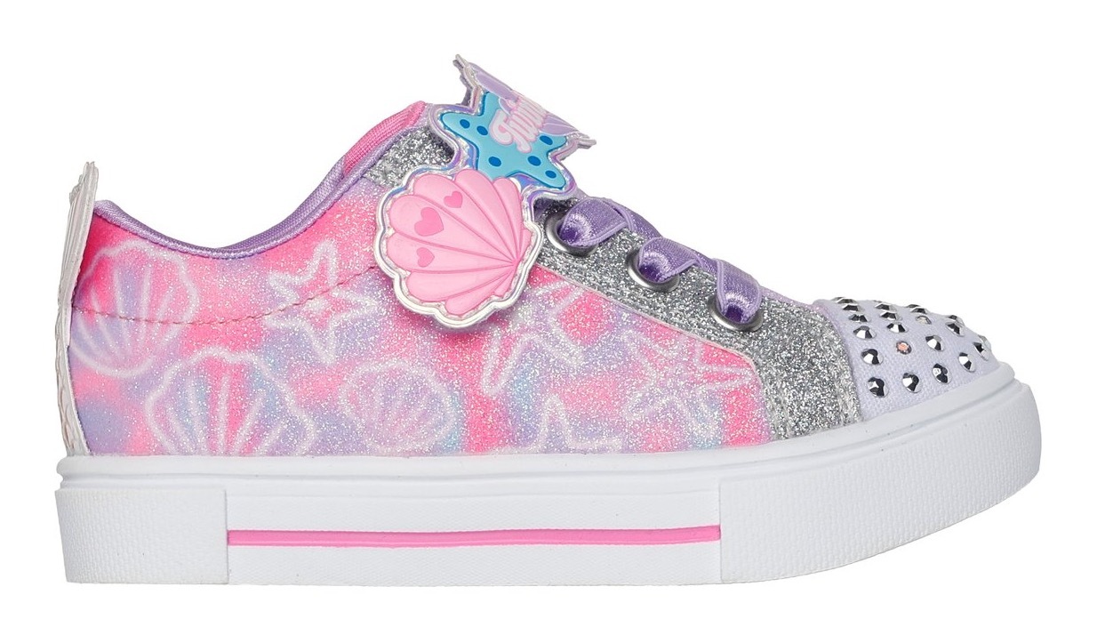 Skechers Lauflernschuh »TWINKLE SPARKS LIGHTS«, Sneaker,Blink,-Klettschuh mit Glitzer, Größenschablone zum Download