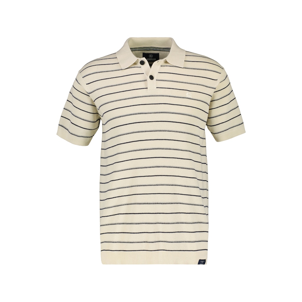 LERROS Poloshirt »LERROS Poloshirt in sommerlich-stylischer Strickoptik«