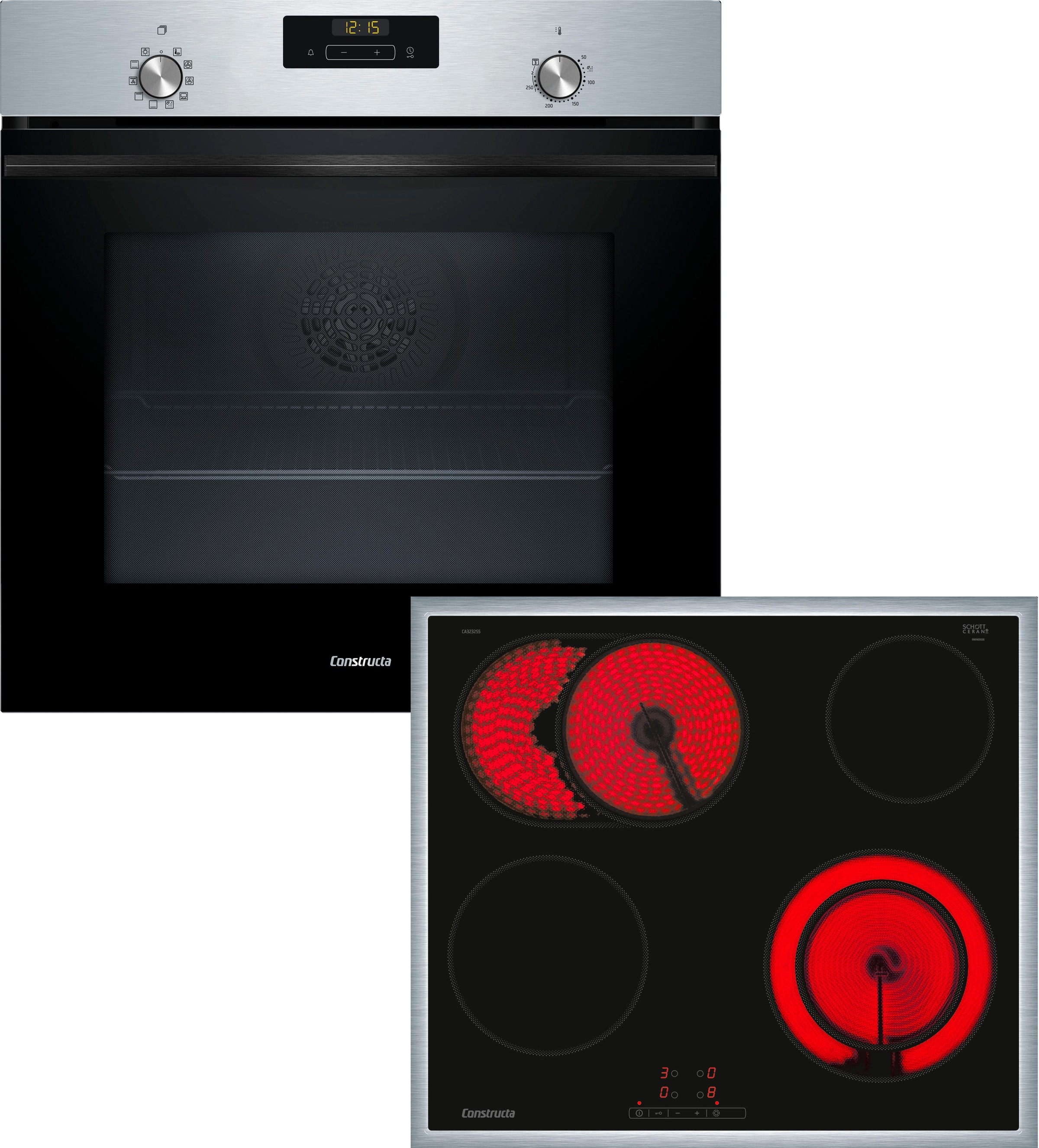Constructa Backofen-Set "CF3M61053" mit Teleskopauszug nachrüstbar Hydrolys günstig online kaufen