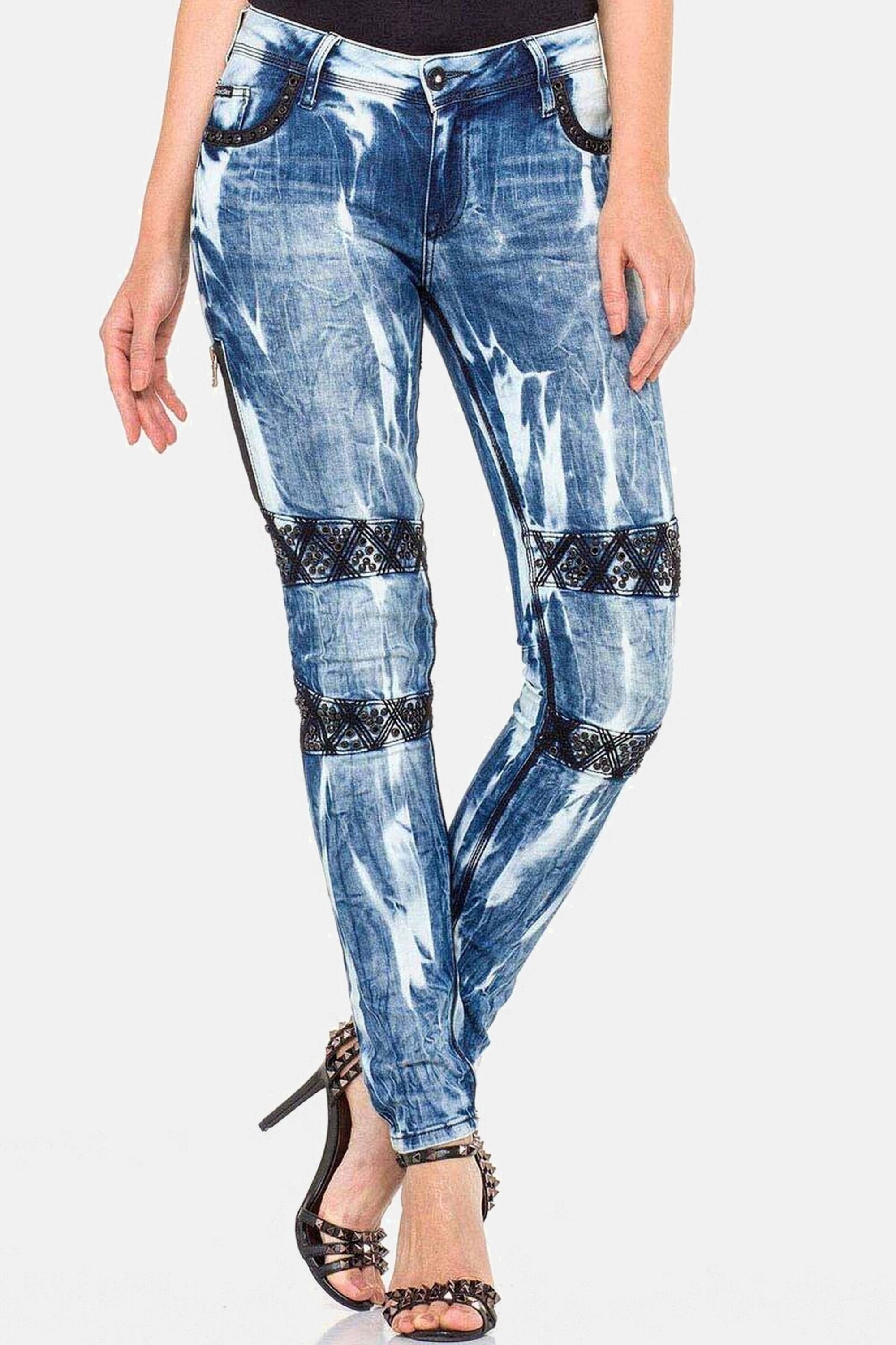 Cipo & Baxx "Jeans" mit Ziersteinen, WD-368