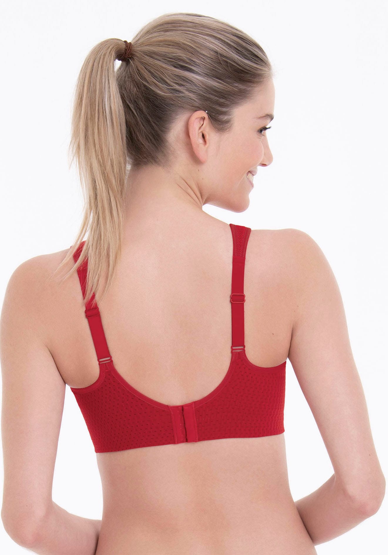 Thumbnail - Anita Active Sport-BH "Air Control Deltapad" doppellagige Cups, gepolsterte Träger, mit Print, feminin, weich