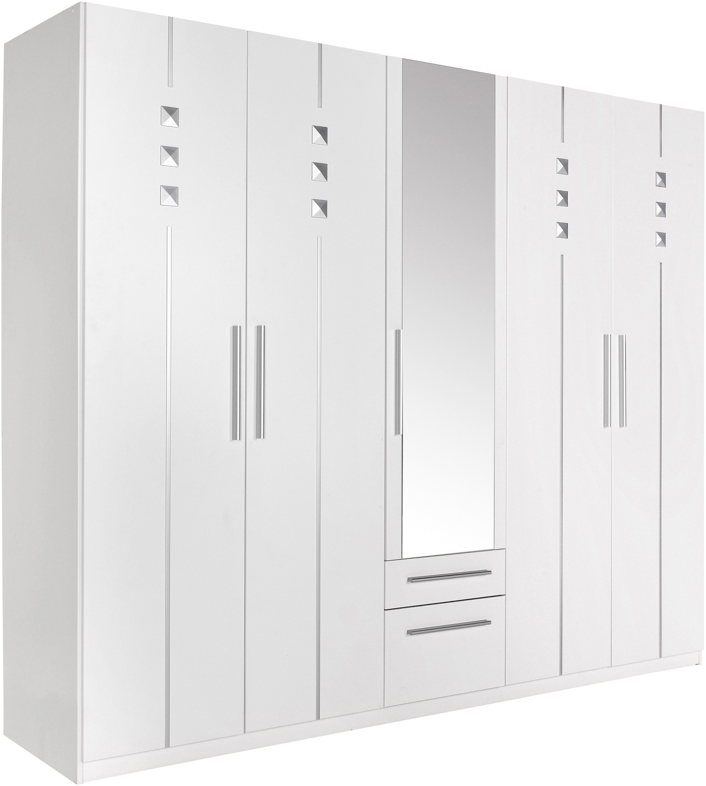 priess Kleiderschrank, 1-bis 5-türig, mit silberfarbigen Applikationen