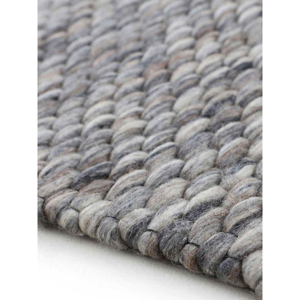 carpetfine Läufer »Sina«, rechteckig, Handweb Teppich, reine Wolle, meliert, handgewebt, weich & kuschelig