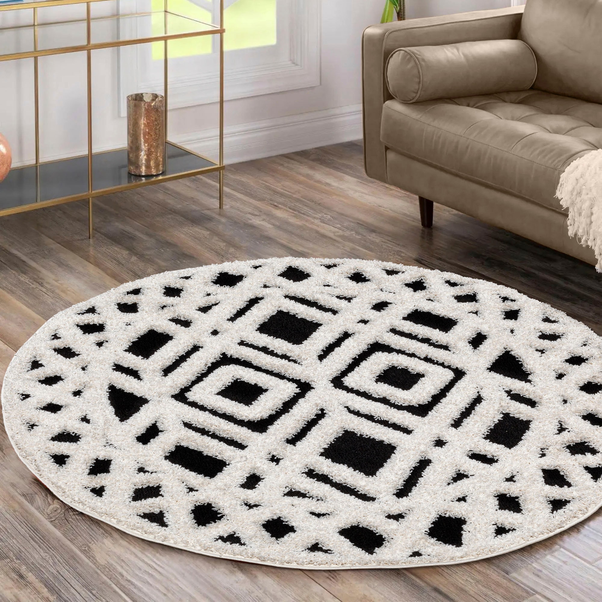 Sanat Hochflor-Teppich "Luxus 3506, auch in Rund erhältlich" rund 30 mm Höhe robuster Langflor, weich, Wohnzimmer, Schlafzimmer
