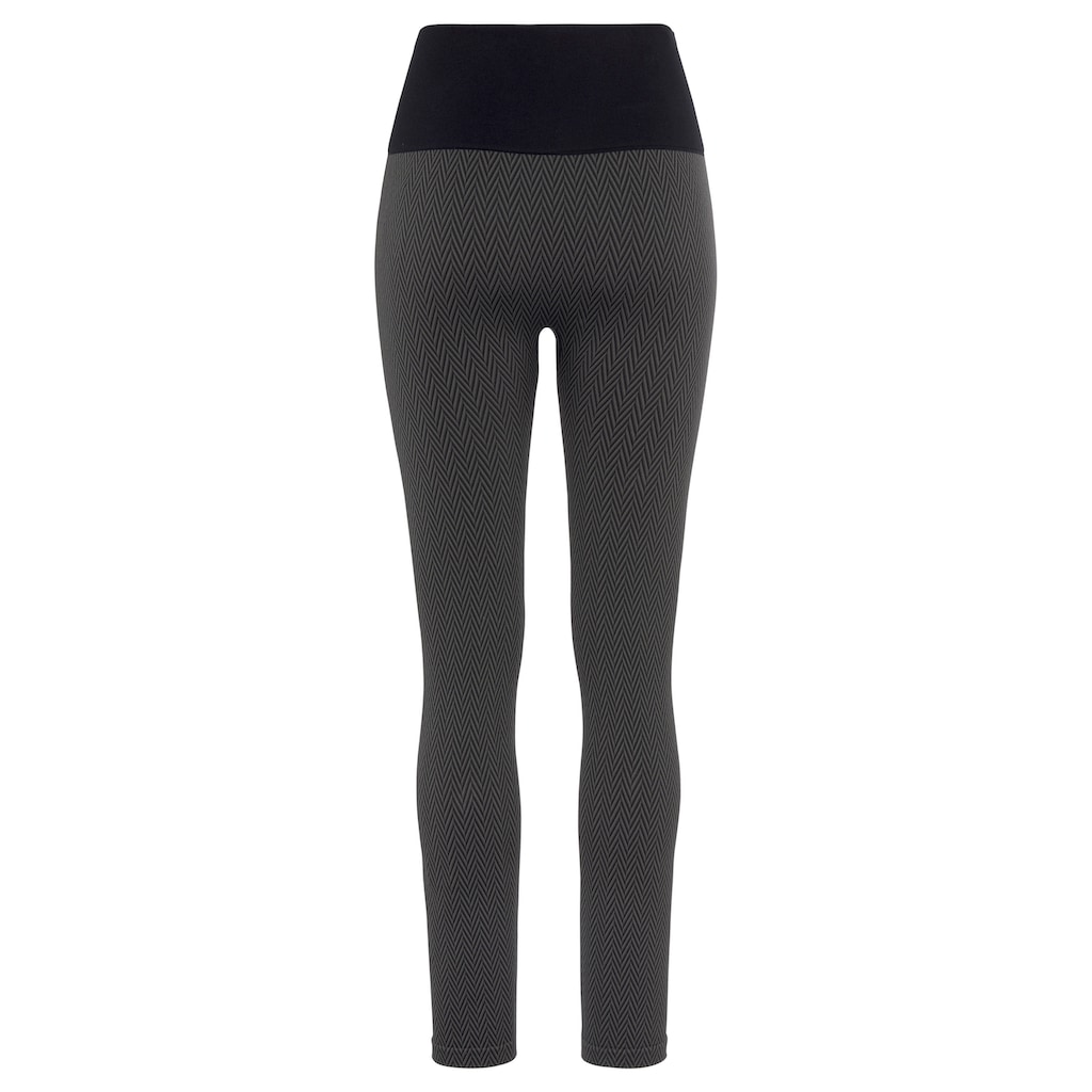 Vivance active Leggings »-Sporthose«, Jacquardmuster und breitem Bund