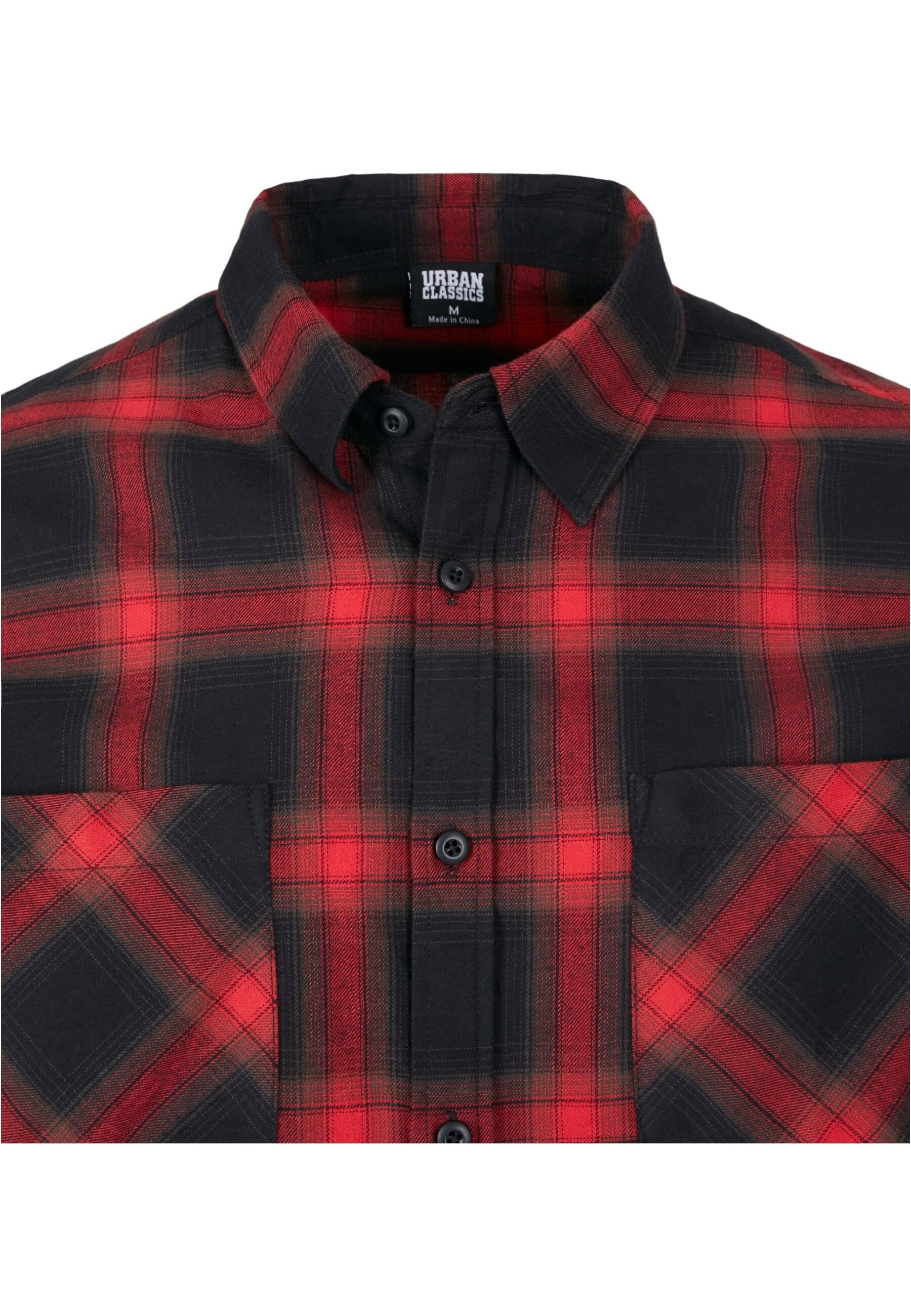 URBAN CLASSICS Kurzarmshirt »Urban Classics Herren Checked Flanell Shirt 6«, (1 tlg.)