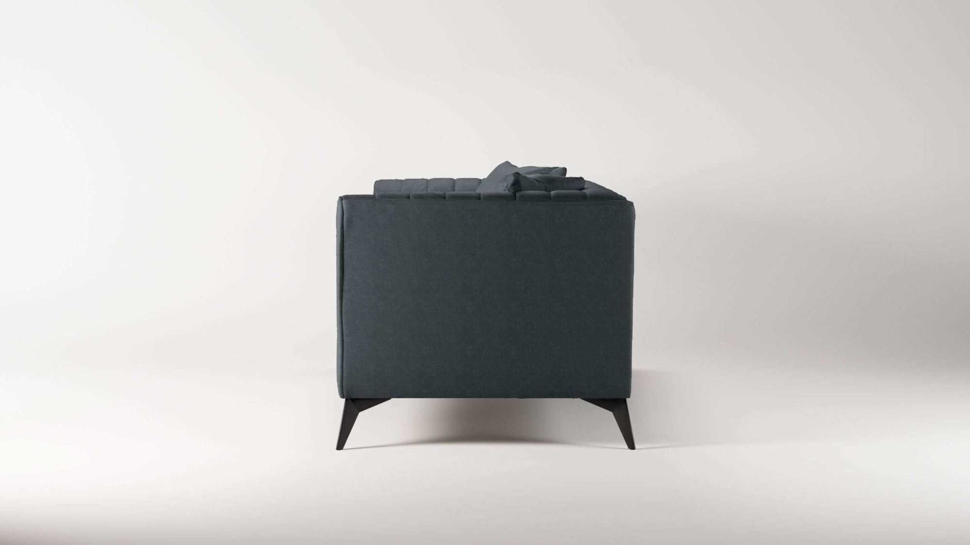 Places of Style 3-Sitzer »MATTHEW elegantes Designsofa, Maße B/T/H: 201/86/74 cm«, feine Steppung im Rückenbereich, lose Sitzkissen, incl. Zierkissen