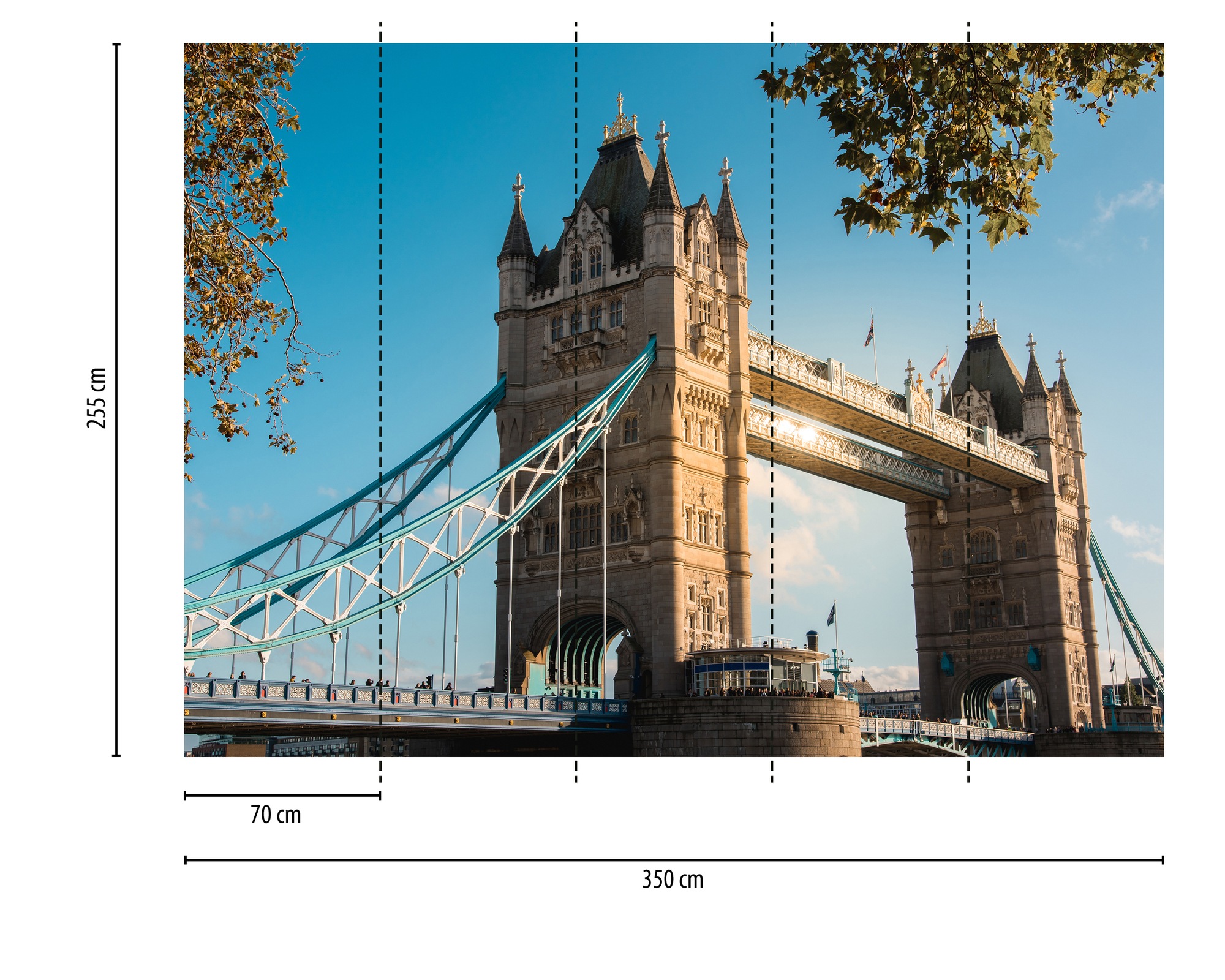 Thumbnail - A.S. Création Vliestapete "Fototapete Tower Bridge London Architektur" matt strukturiert