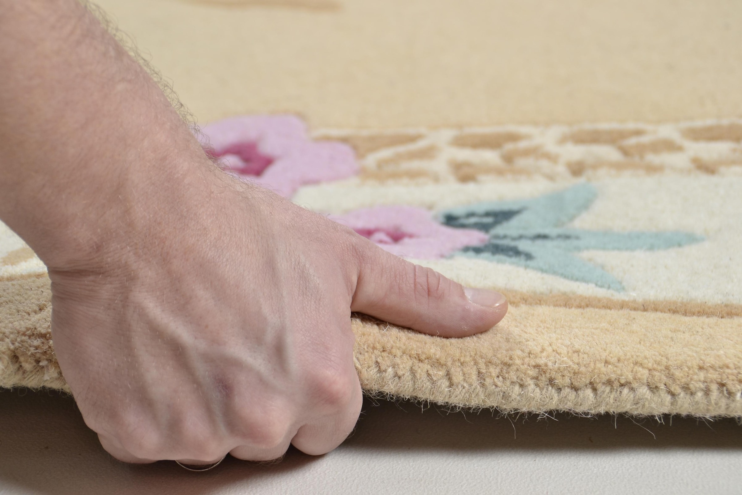 THEKO Bettumrandung »Lifou« Höhe 14 mm 3 Stk. tlg. Läufer-Set, Kurzflor, reine Schurwolle, handgewebt, mit Bordüre