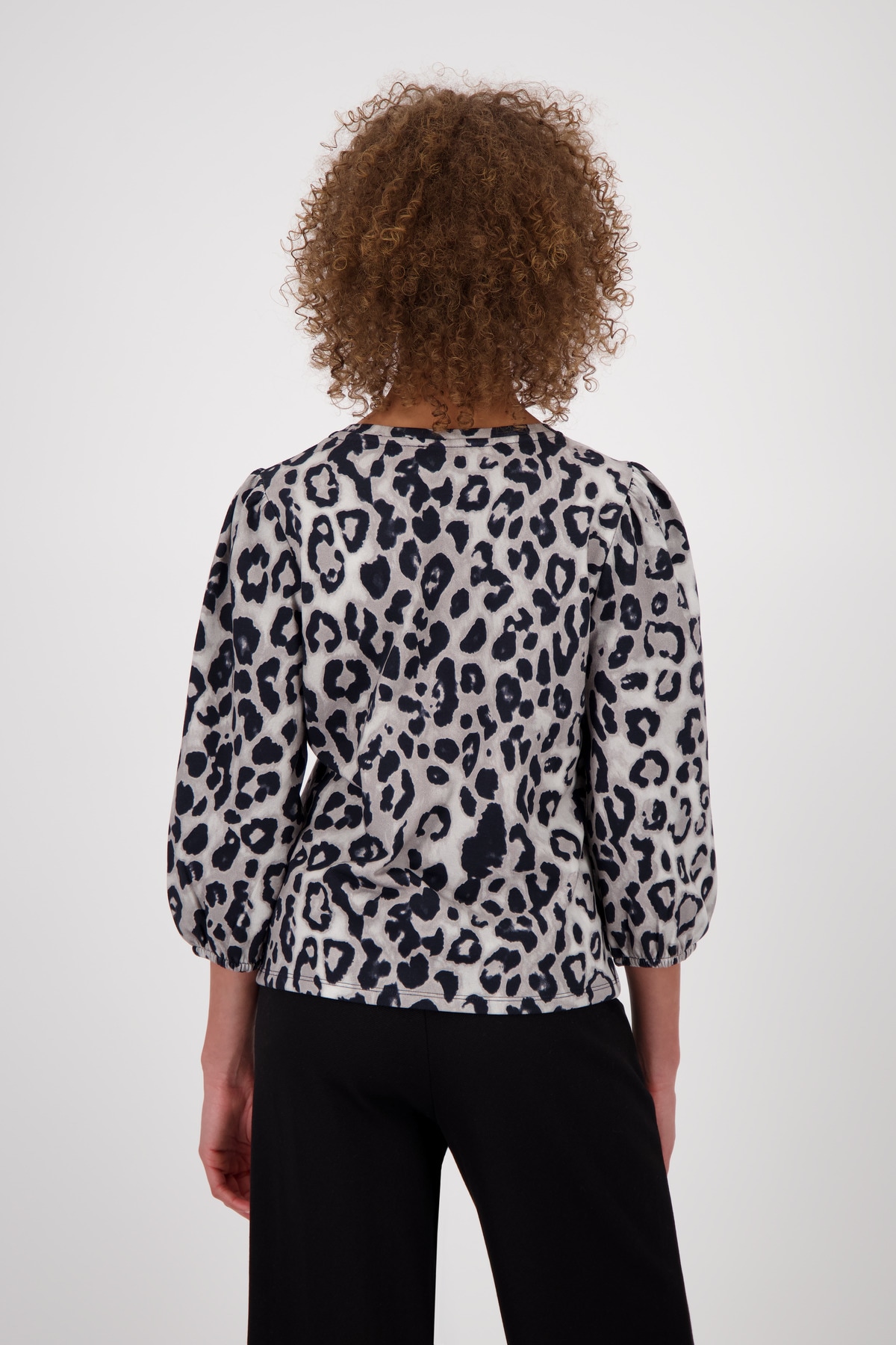 Monari Sweater »Sweatshirt Leodruck Allover«, Mit Rundhalsausschnitt