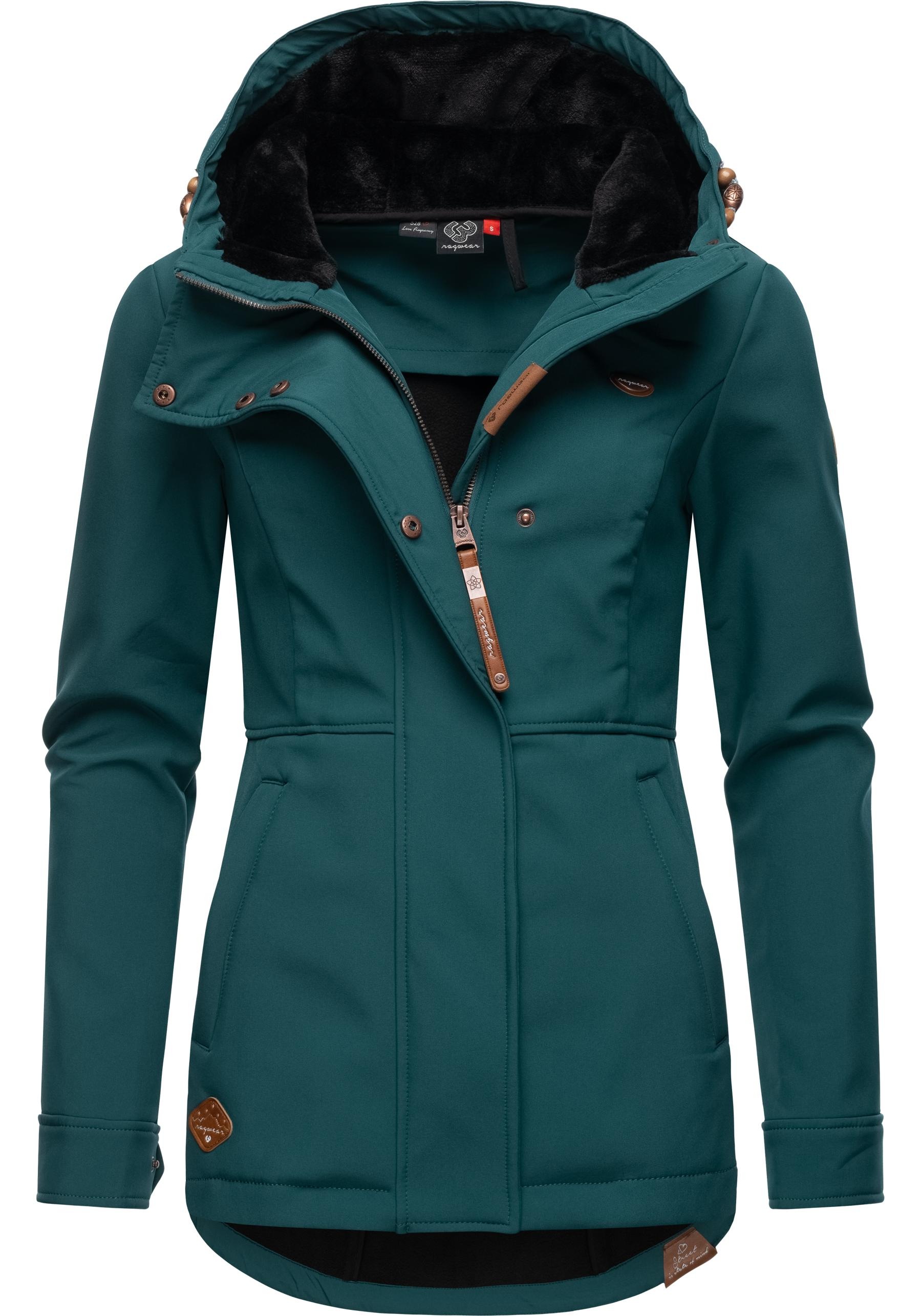 Ragwear Softshelljacke »Yba«, mit Kapuze, sportliche Damen Outdoorjacke mit Kapuze