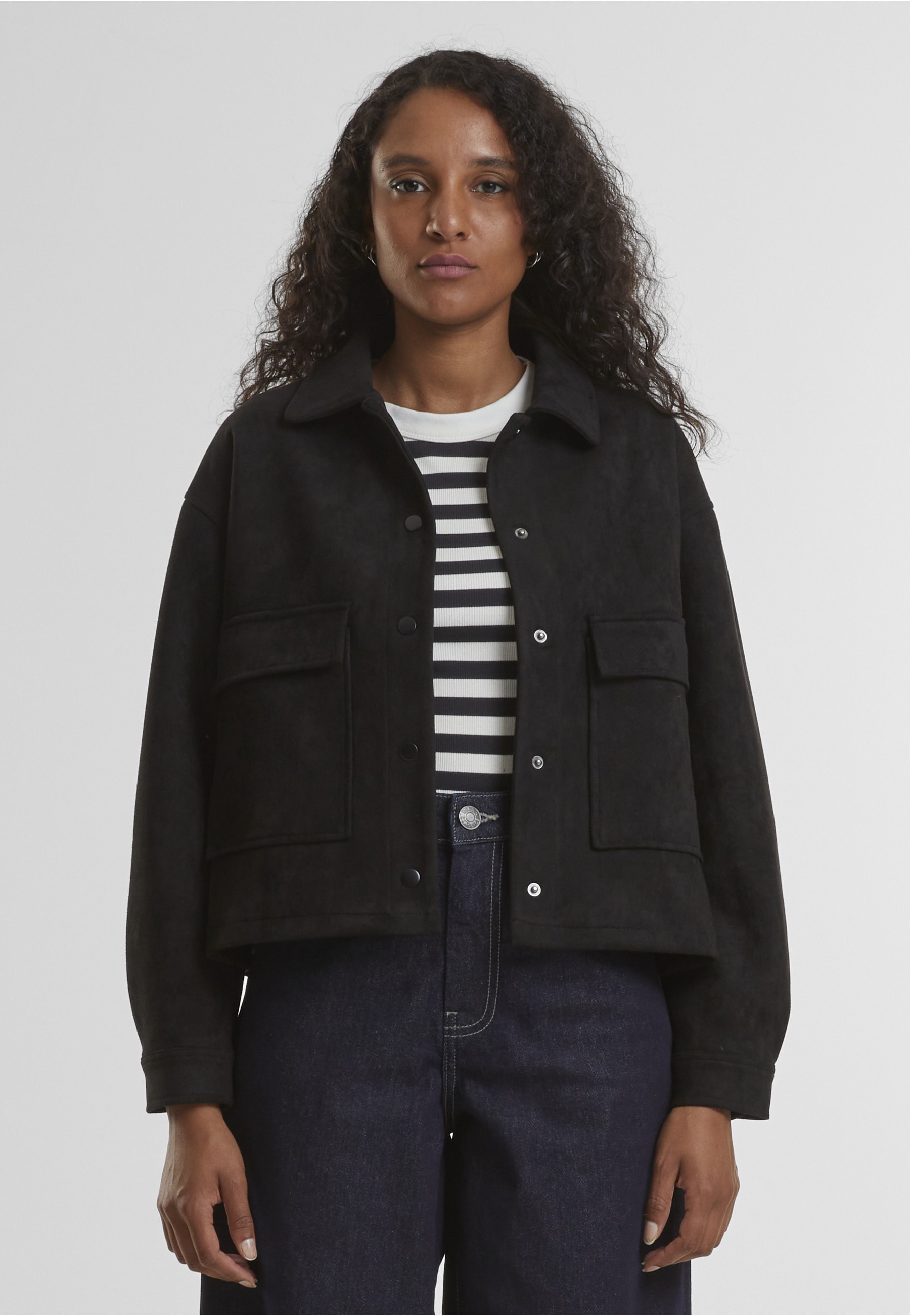 URBAN CLASSICS Allwetterjacke »Urban Classics Ladies Soft Touch Jacket« 1 Stk. tlg. ohne Kapuze