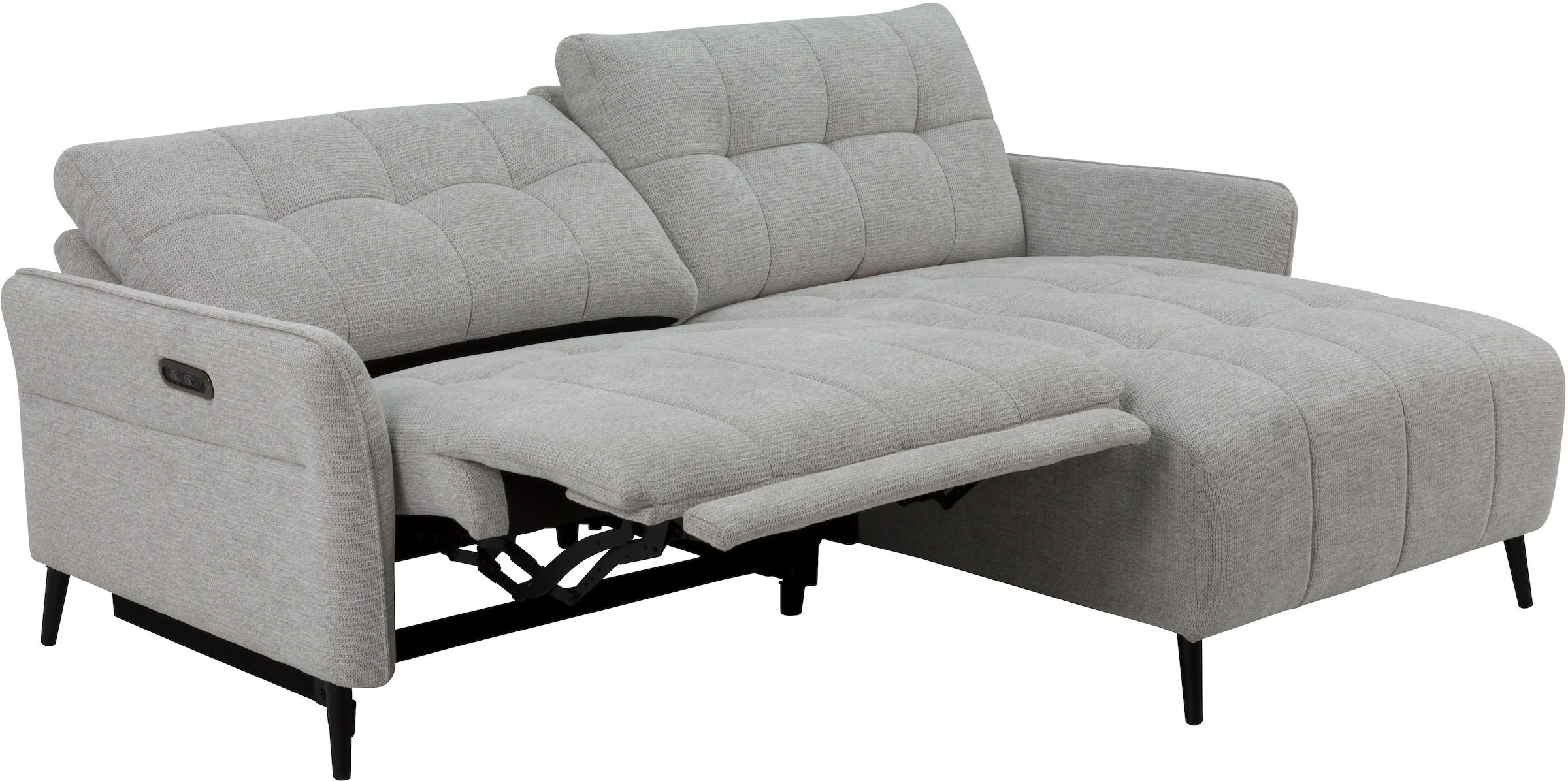 INOSIGN Ecksofa »DENIO 3-Sitzer, L-Form (Breite 209cm), elektr. Relaxfunktion, USB-A/C«, Liegefunktion durch Recliner, Federkernpolsterung