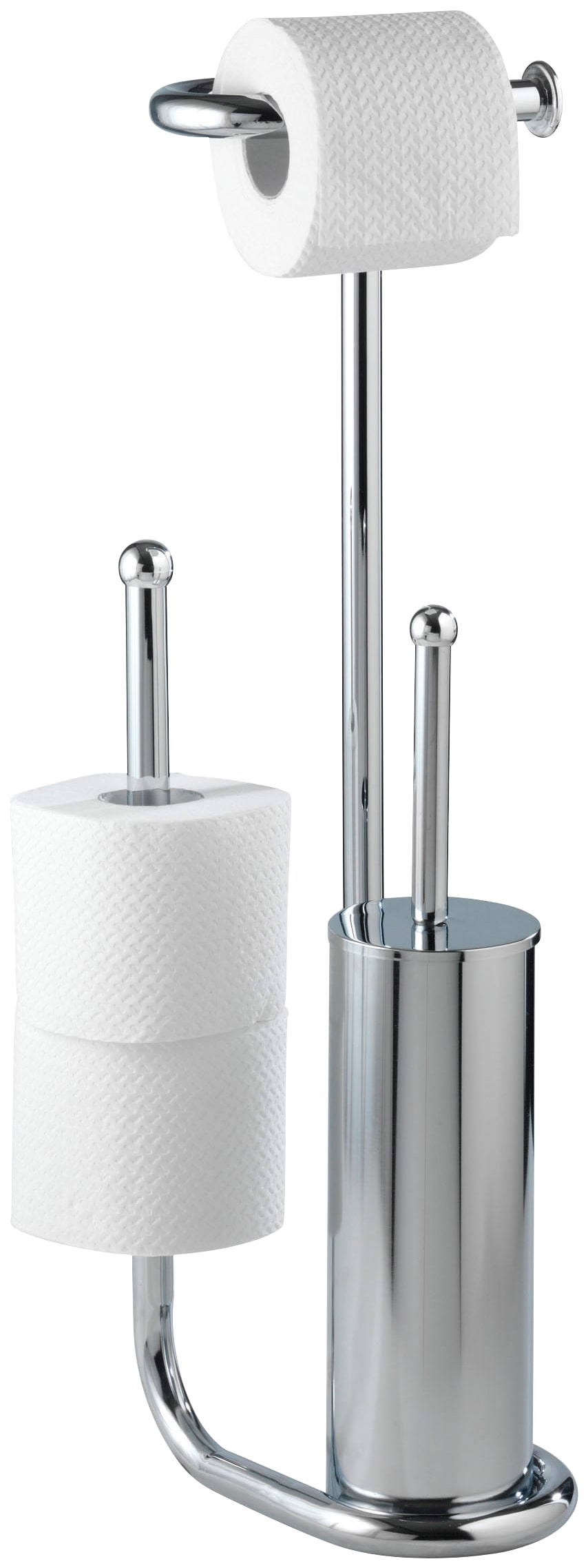 WC-Garnitur »Universalo«, aus Edelstahl, integrierter Toilettenpapierhalter und...