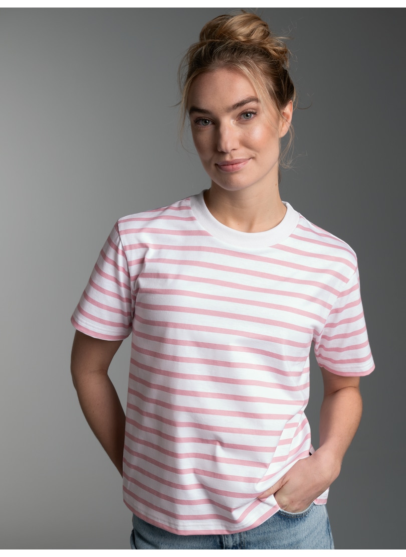 Trigema T-Shirt »TRIGEMA Cropped T Shirt mit "Sail" Ringelmuster« 1