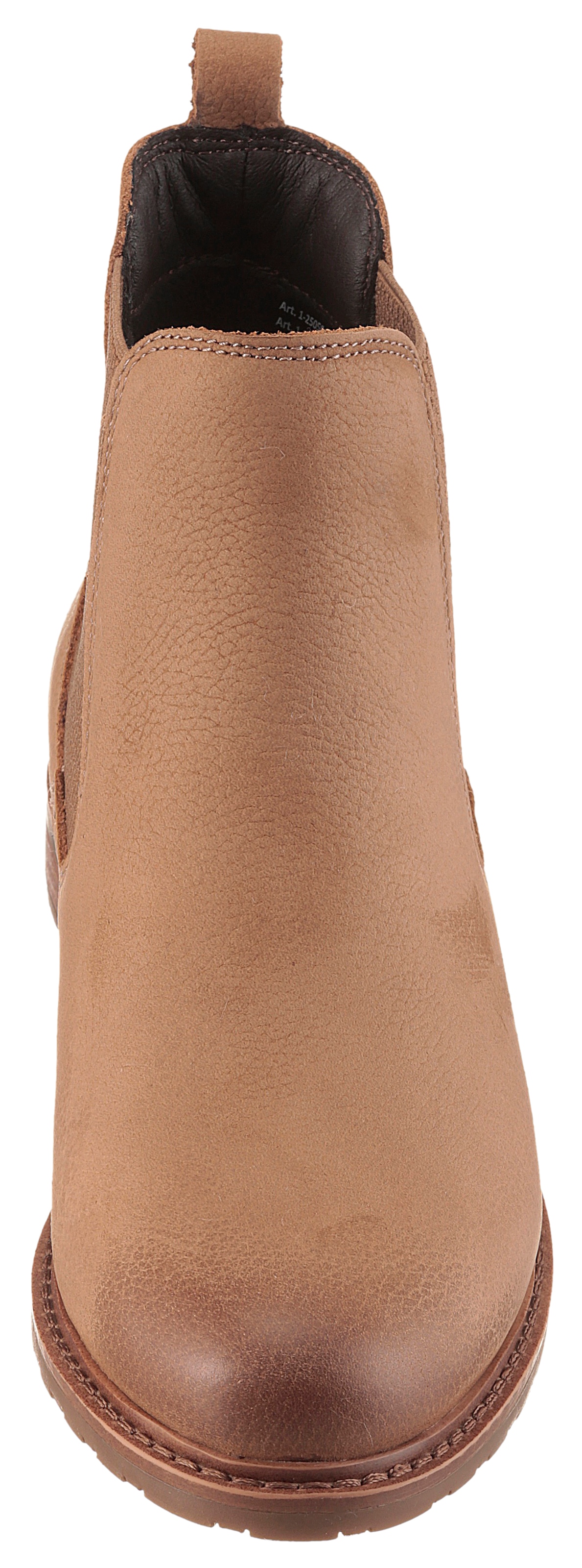Tamaris Chelseaboots, Blockabsatz, Stiefelette, Businesschuh, Schlupfboots, Anziehlasche