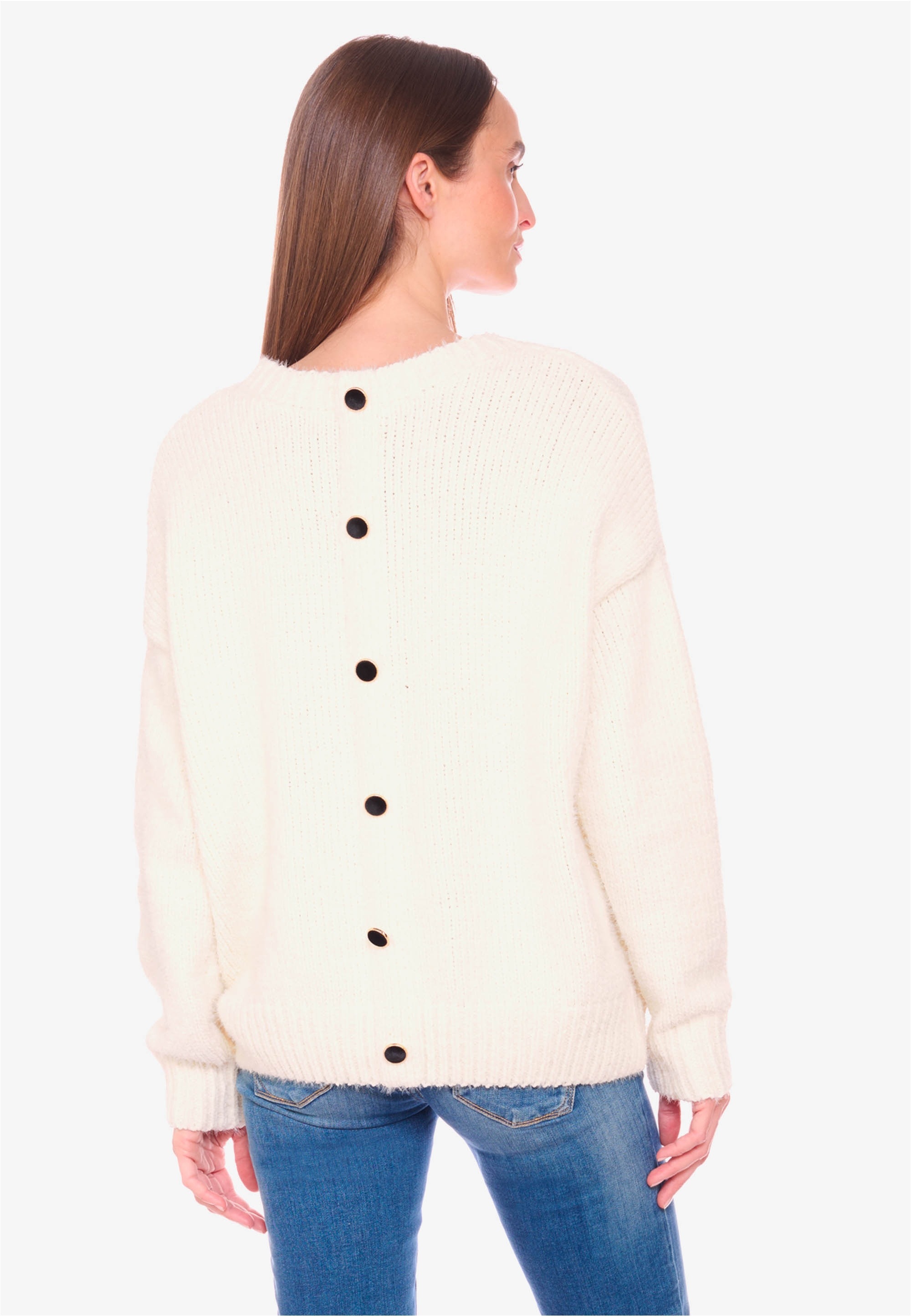 Le Temps Des Cerises Strickpullover »Daisy« mit modischen Knöpfen