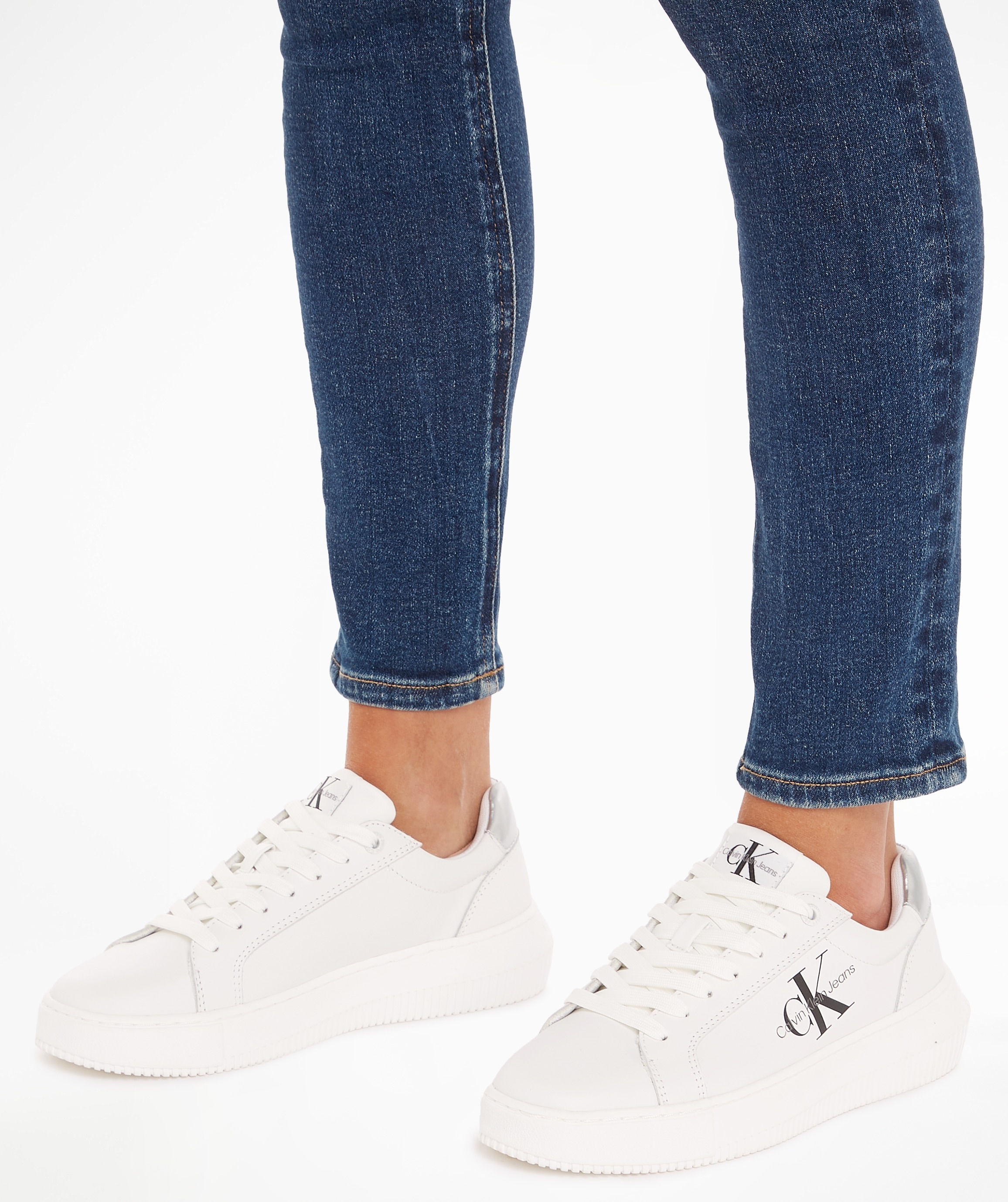 Calvin Klein Jeans Plateausneaker "CHUNKY CUPSOLE LACEUP LTH ML MTL", mit F günstig online kaufen