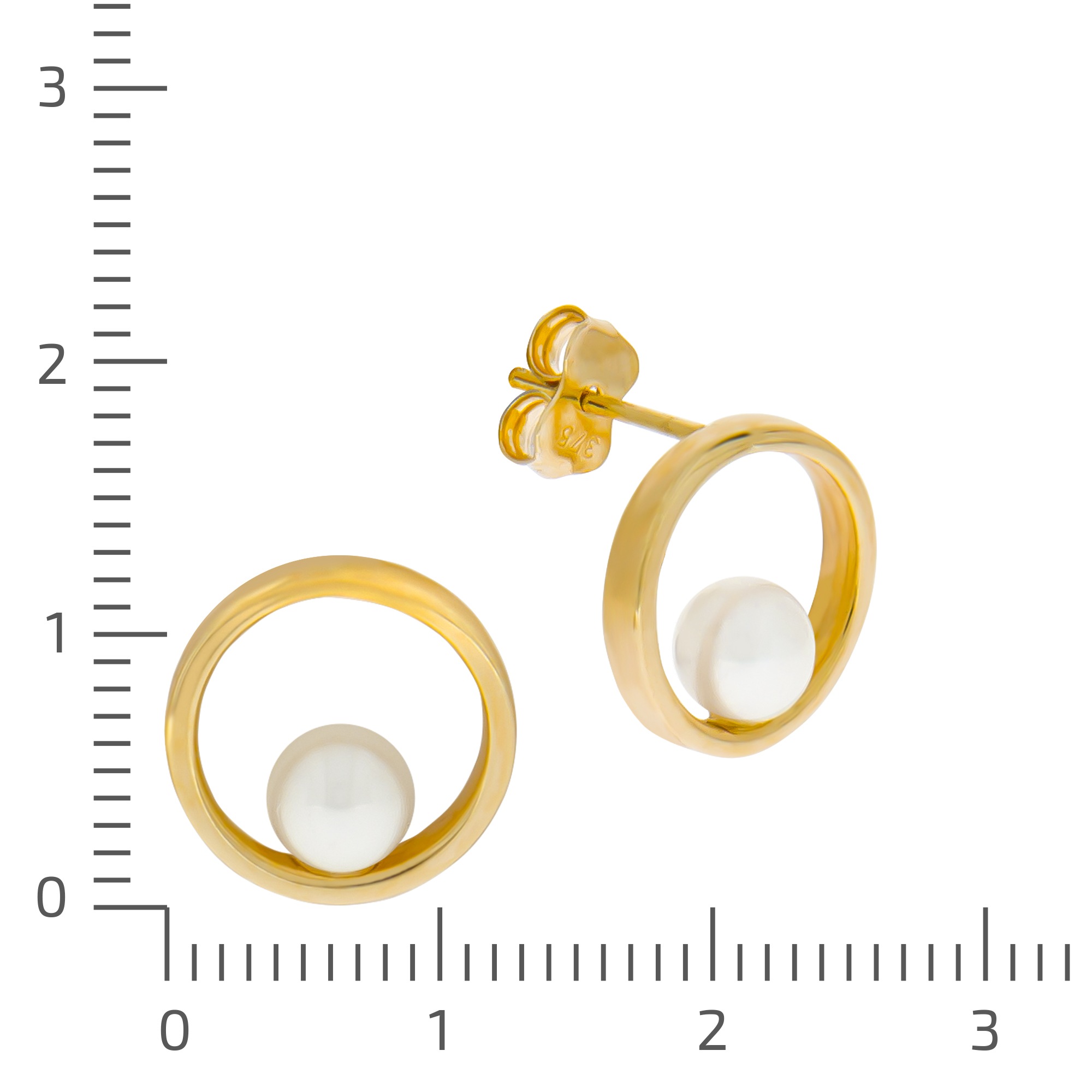 Fascination by Ellen K. Paar Ohrstecker »Gold 375 Perle weiß 4,5mm«