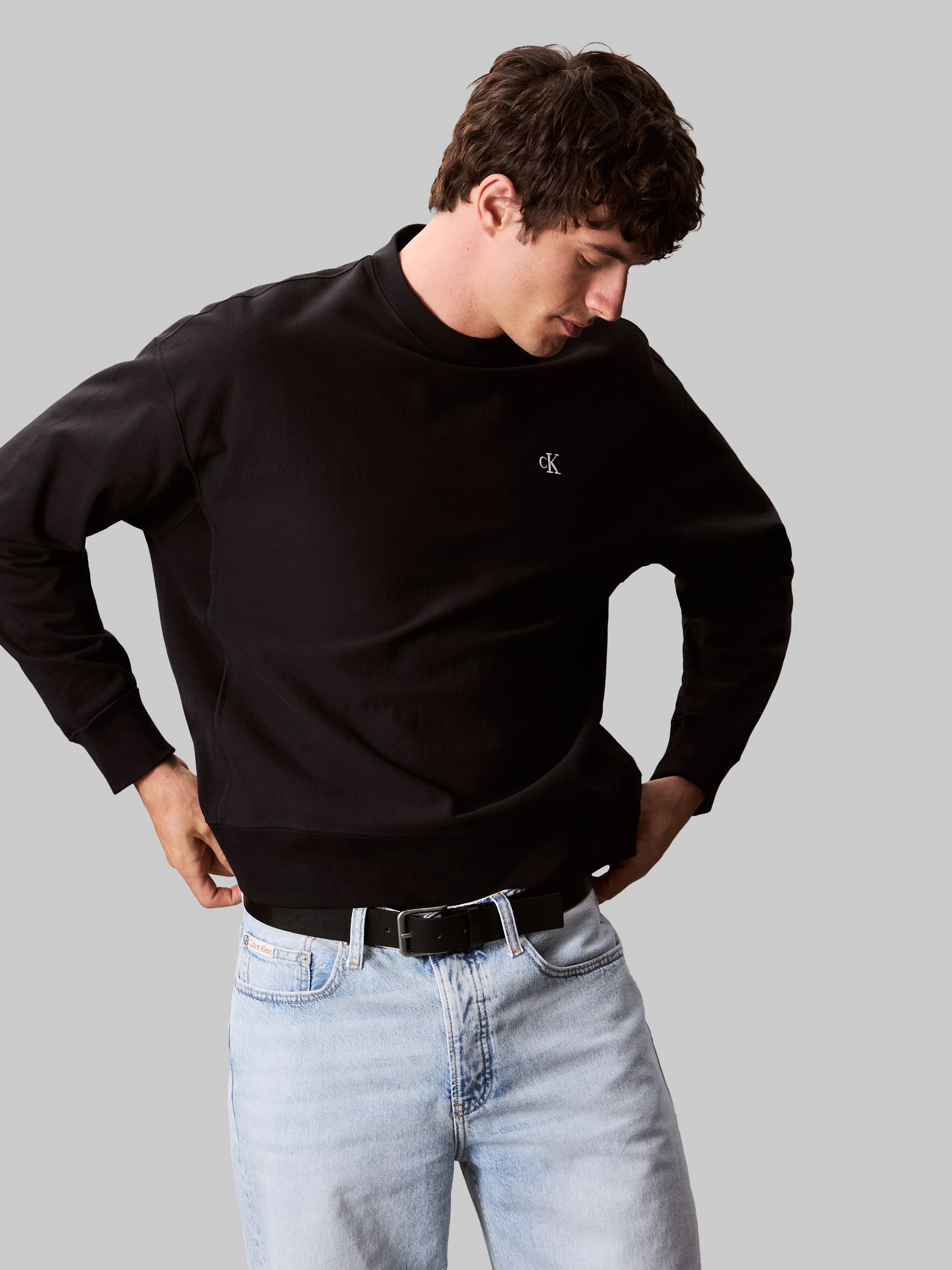 Calvin Klein Jeans Sweatshirt "PRMM TRRY MNGRM CN S", Mit Rundhalsausschnit günstig online kaufen