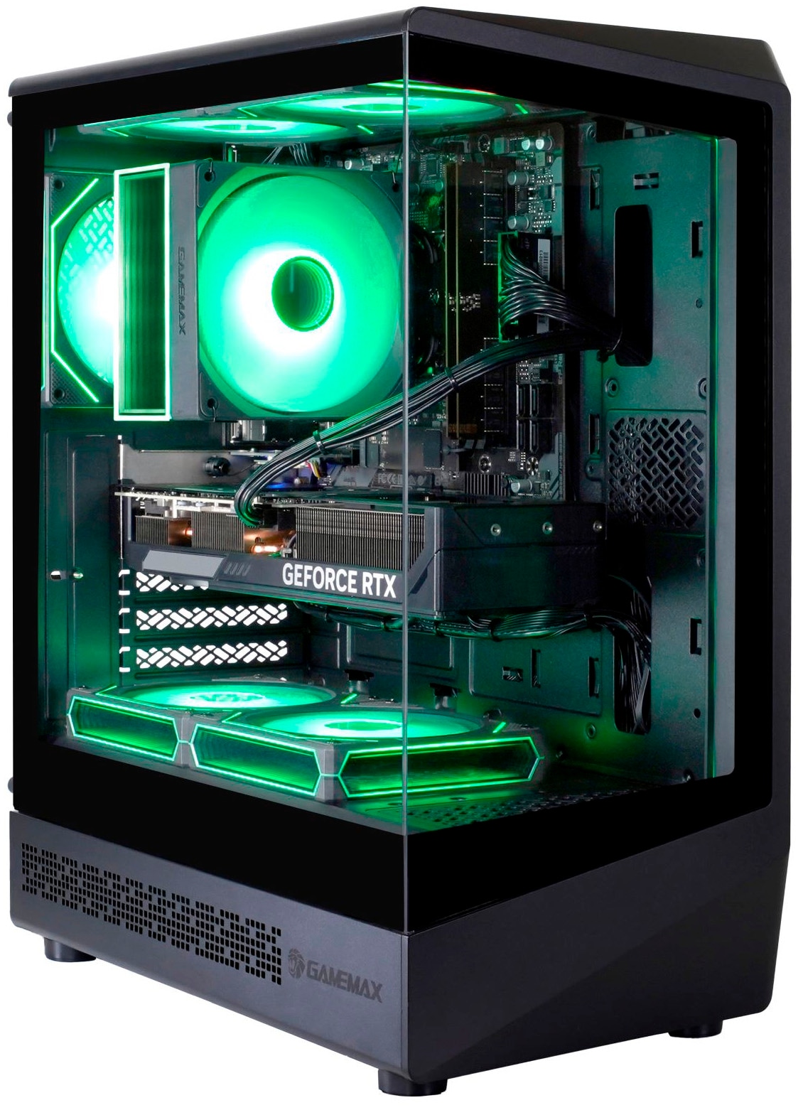 GAMEMAX Gaming-PC-Komplettsystem »MegaDeal VISTA COC AB 2868 AMD Ryzen 7 5700X 16GB 1TB SSD RTX 5060« 32 ″ AMD Ryzen 7 GeForce RTX 5060 16 GB RAM 1.000 GB SSD Windows 11 + MSI MAG 32C6X Curved Monitor 80cm (32")