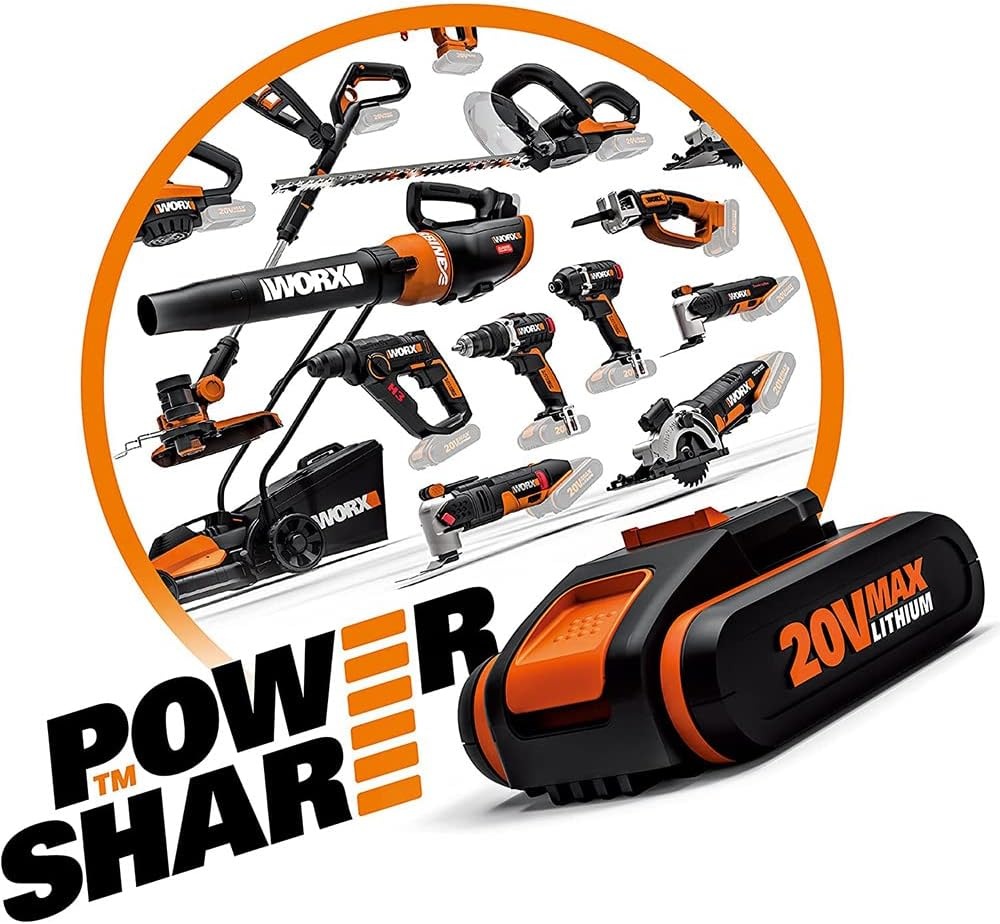 Worx Akku-Ladestation »WA3880«, 2000 mA, für WORX Powershare Akkus, Schnell-Ladegerät Universal für 20V Akkus