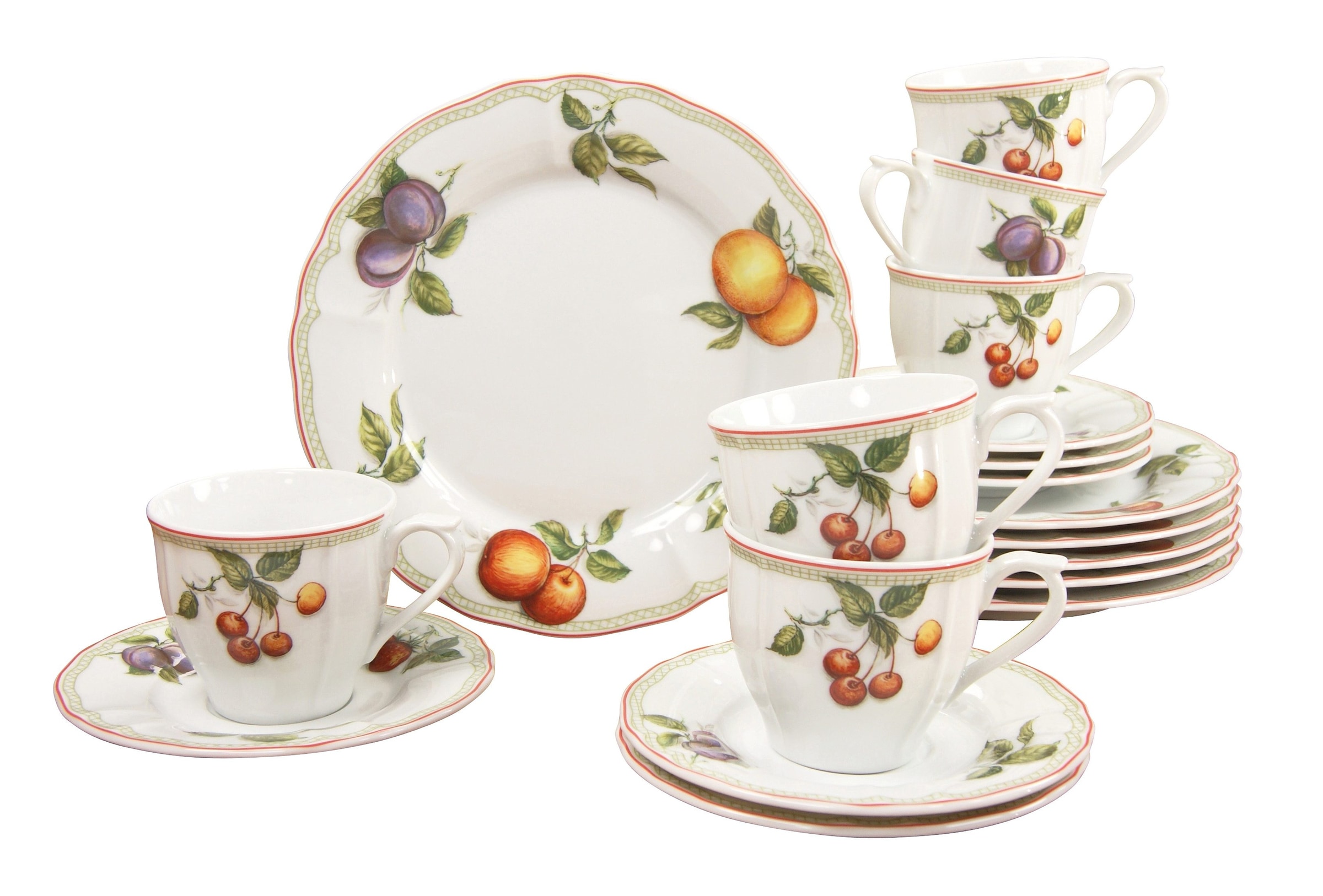 CreaTable Kaffeeservice "Geschirr-Set Flora Orchard" Service, 18 Teile, für günstig online kaufen