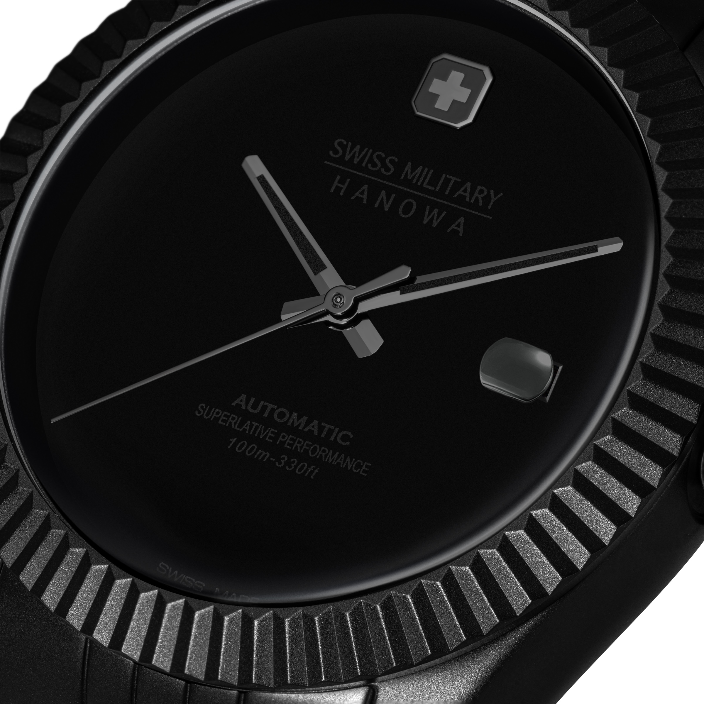 Swiss Military Hanowa Automatikuhr »Dark Night« Armbanduhr, Herrenuhr, Swiss Made, Mechanische Uhr, Edelstahlarmband