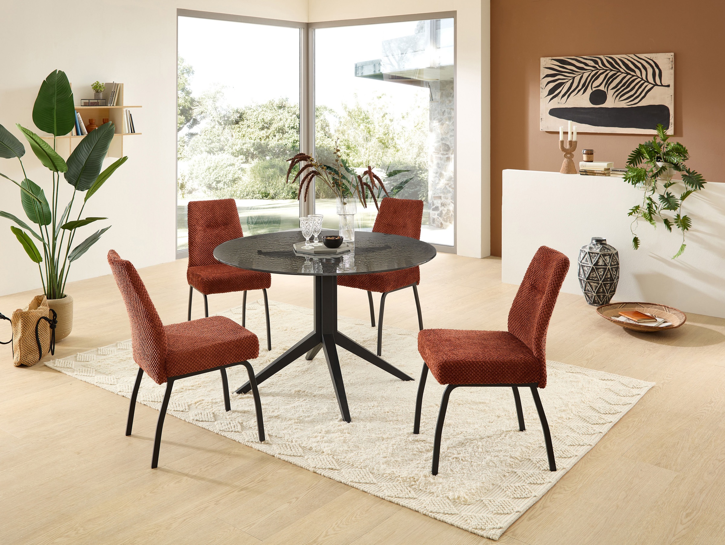 STOLKOM Leano Dining Table Black 120cm 3