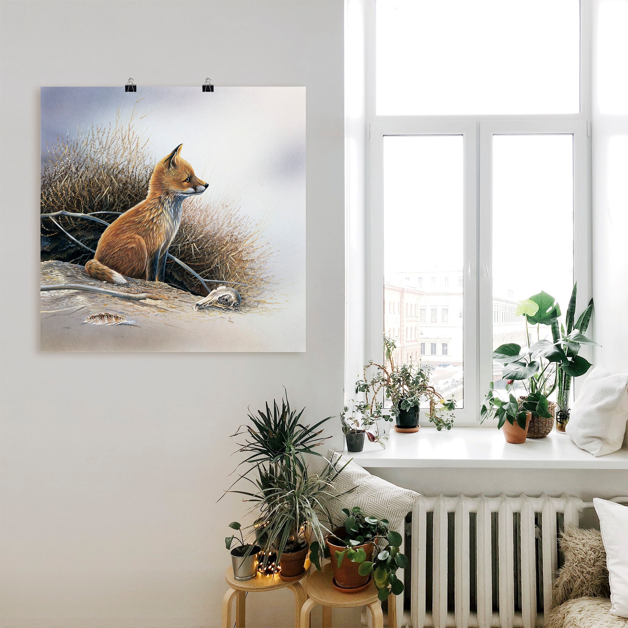 Artland Wandbild »Kleiner Fuchs«, Wildtiere, (1 St.), als Leinwandbild, Poster in verschied. Größen