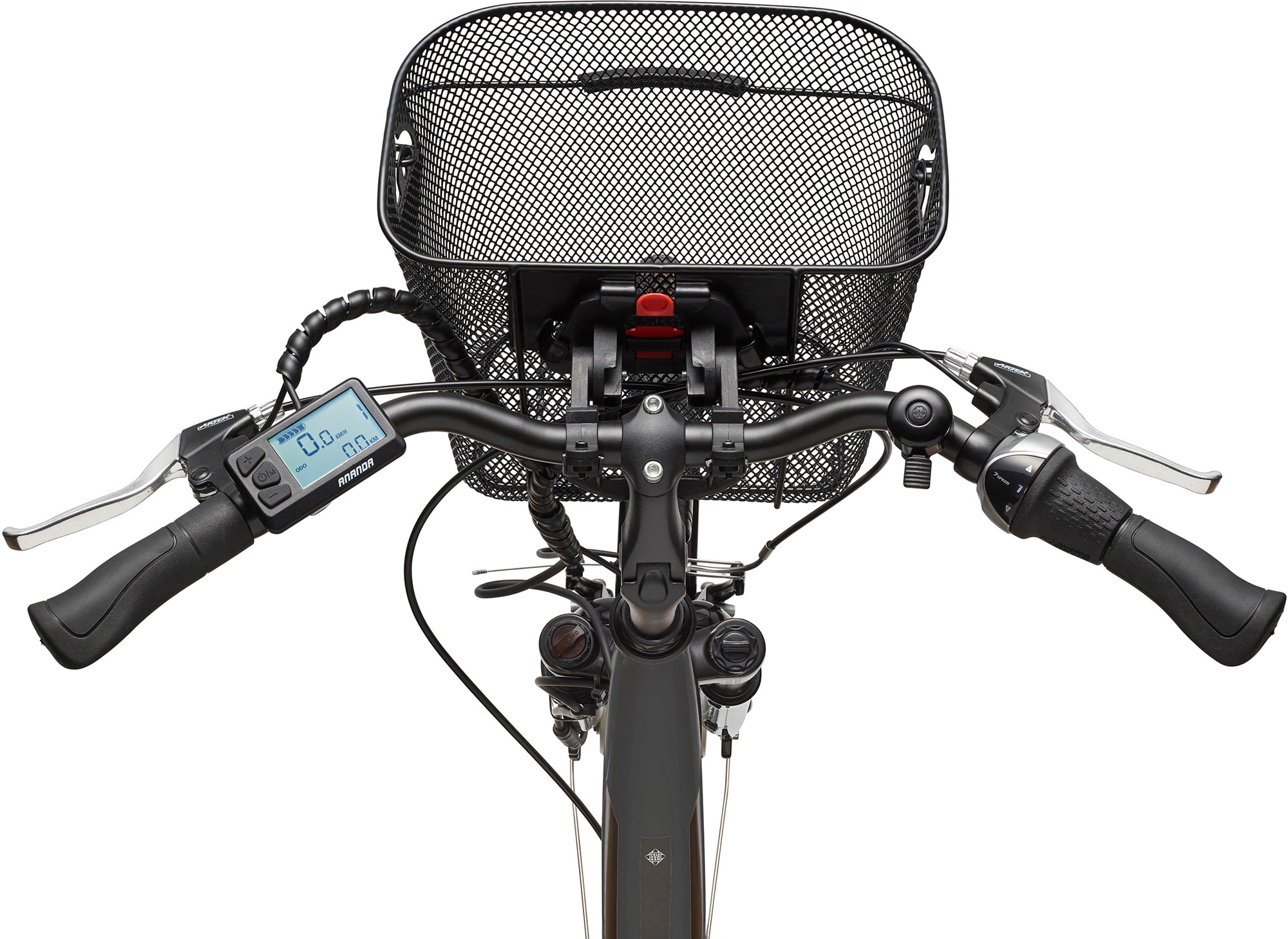 Telefunken E-Bike »Multitalent RC840«, 7 Gang, Shimano, Nexus, Frontmotor 250 W, mit Fahrradkorb, Pedelec