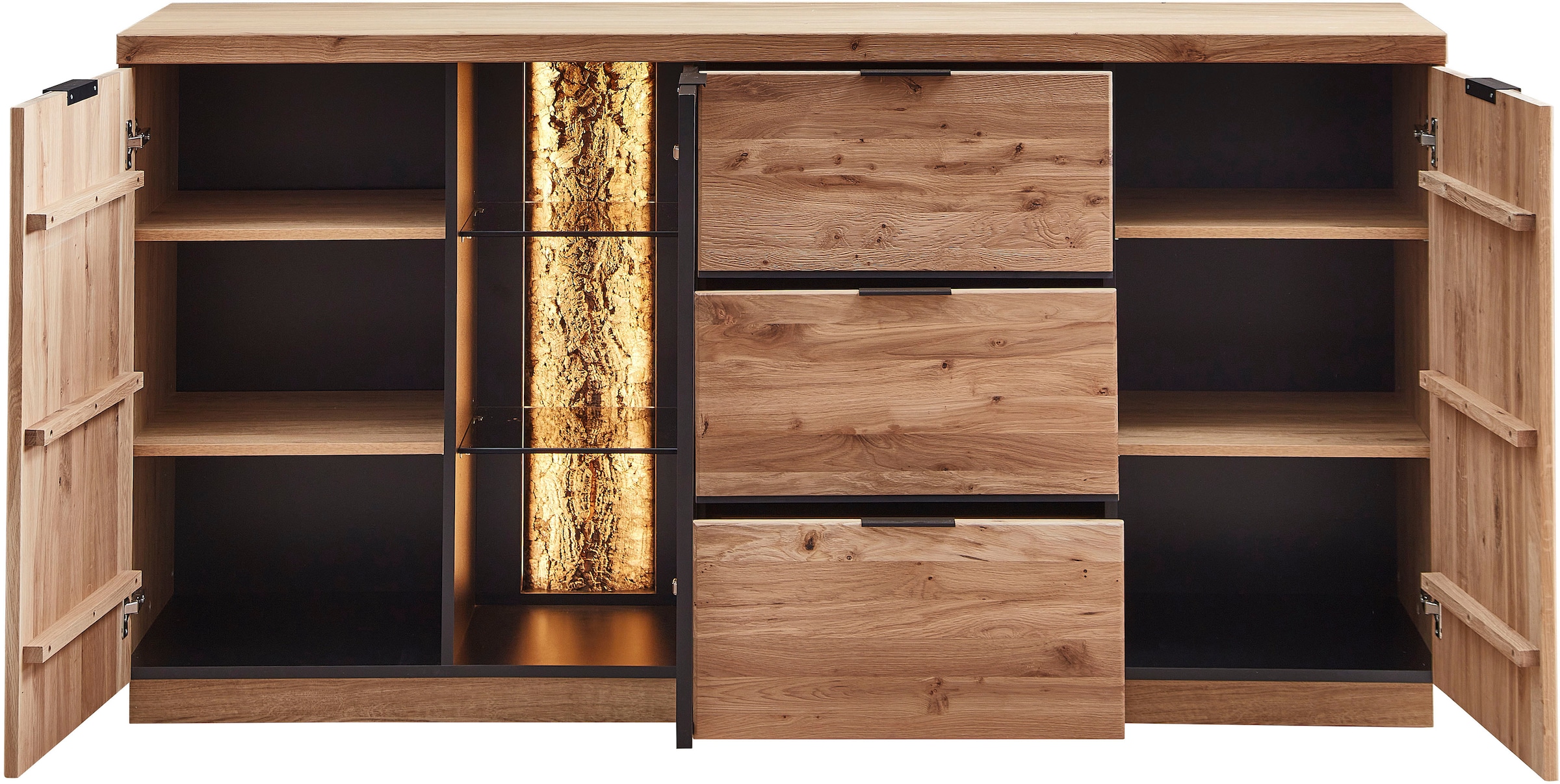 Innostyle Sideboard »Donna Sideborad, 180x93x48 (BxHxT)« 1 Stk. tlg. Beleuchtung optional bestellbar, 3 türig, 3 Schubkasten, Softclose