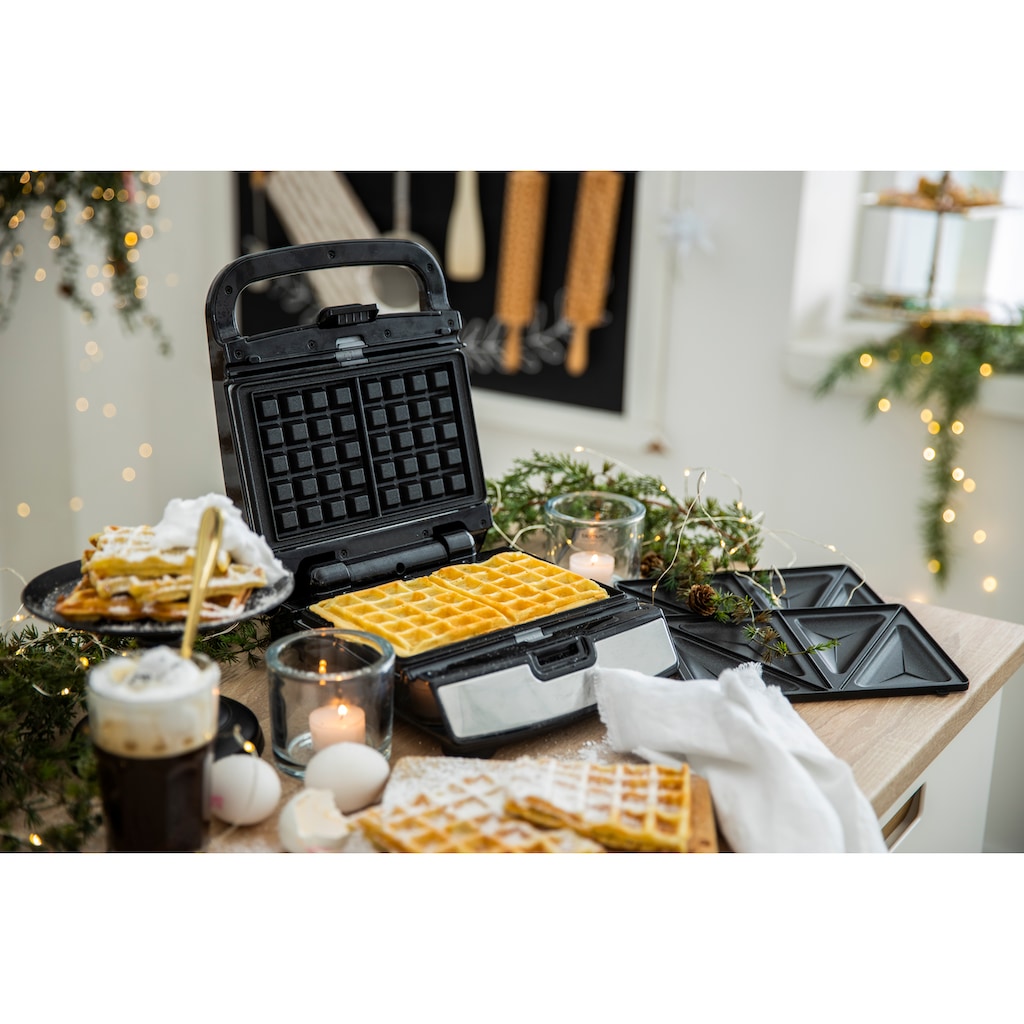 Tefal 2-in-1-Kombi-Waffeleisen »SW852D Snack Collection«, 700 W, antihaftbeschichte Platten, spülmaschinengeeignet, viele Funktionen