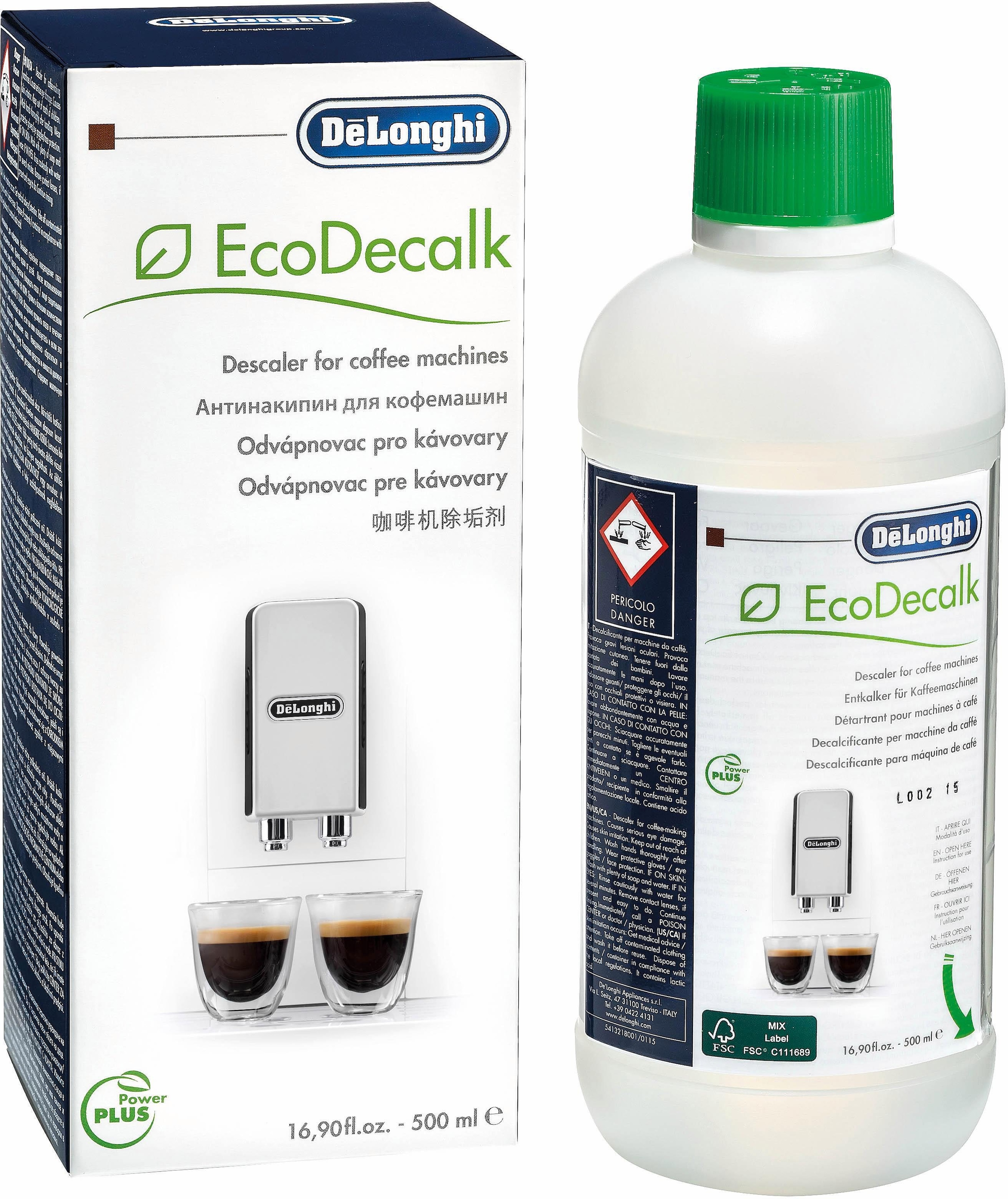 DeLonghi Entkalker "SER3018 EcoDecalk", Kalklöser für Kaffeevollautomat und Espressomaschine