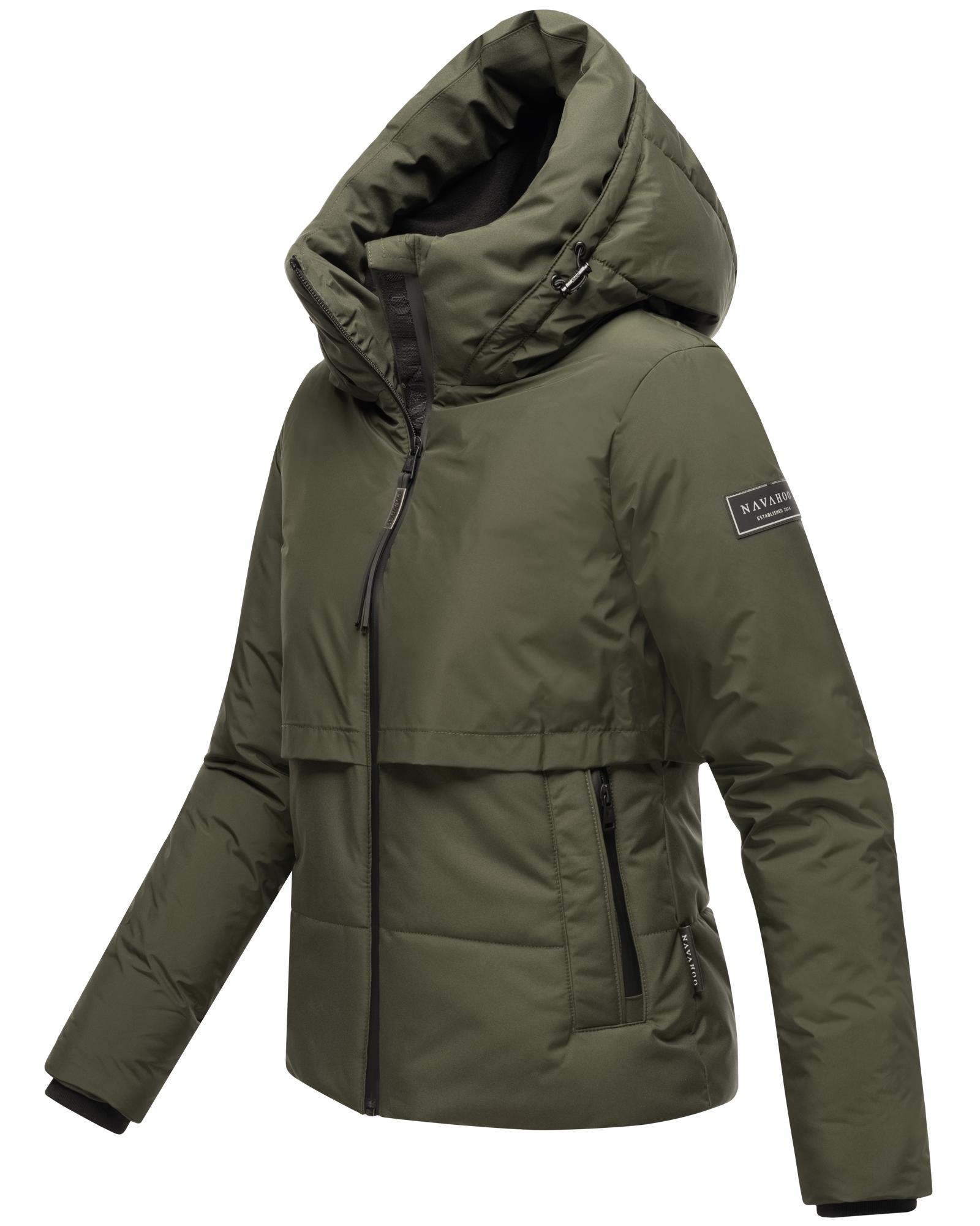 Navahoo Steppjacke »Liebesküken XIV«, mit Kapuze, modische Damen Winterjacke mit Fleece-Innenfutter