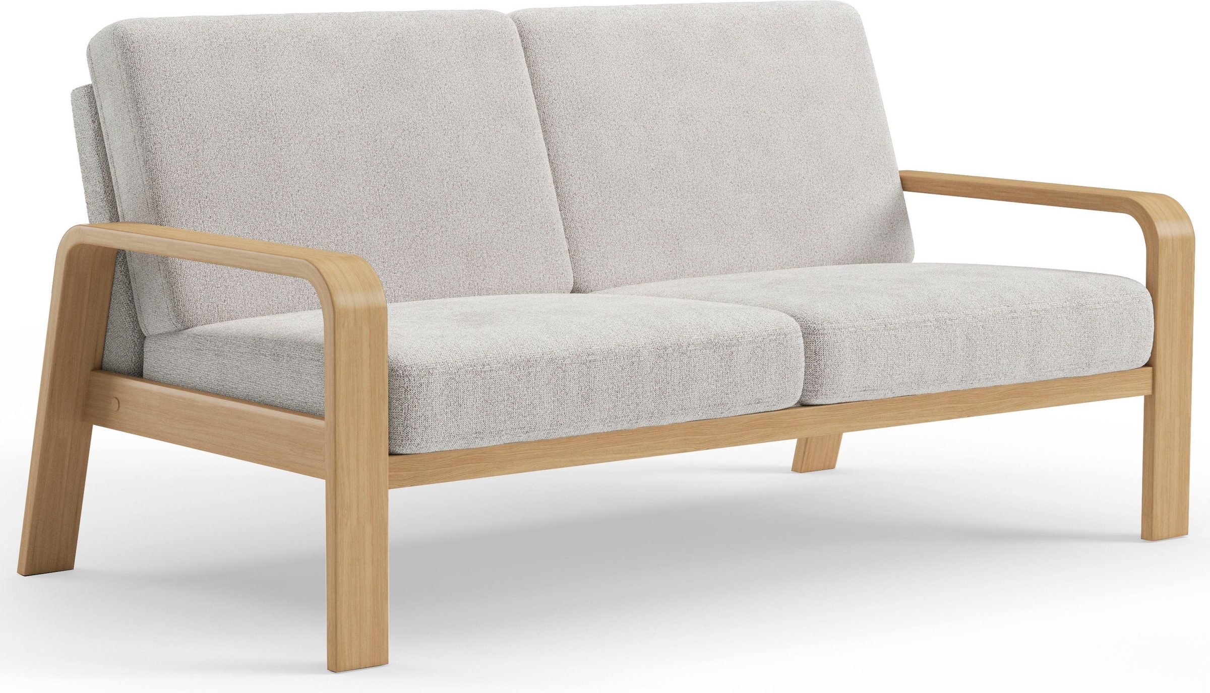 sit&more 2,5-Sitzer »Kolding«, Armlehnen aus Buchenholz in natur, verschiedene Bezüge und Farben