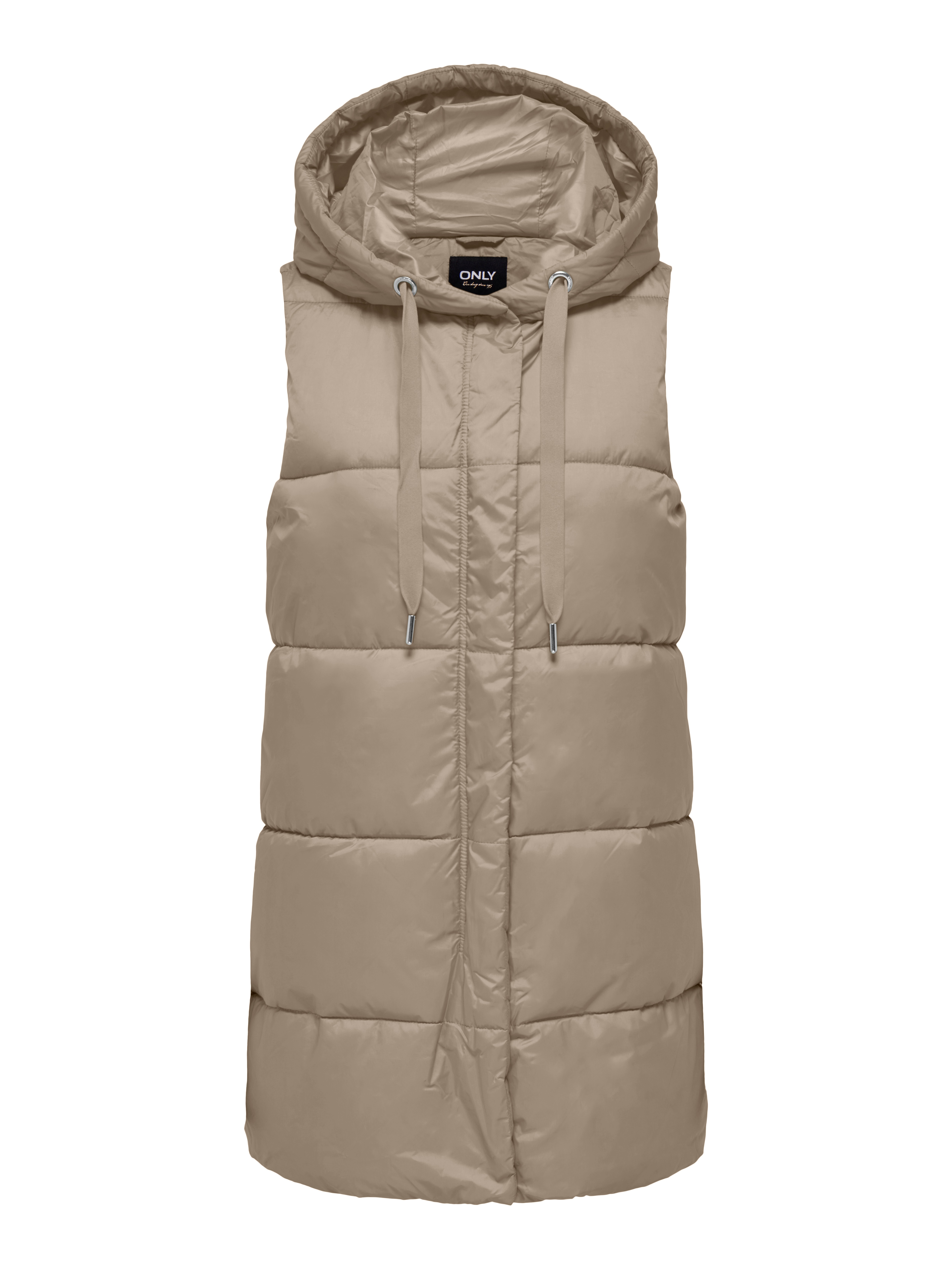 Thumbnail - ONLY Steppweste "ONLASTA – Lange Steppweste mit Kapuze für kalte Tage" regular fit, modisch, Web, Polyester, Kapuze