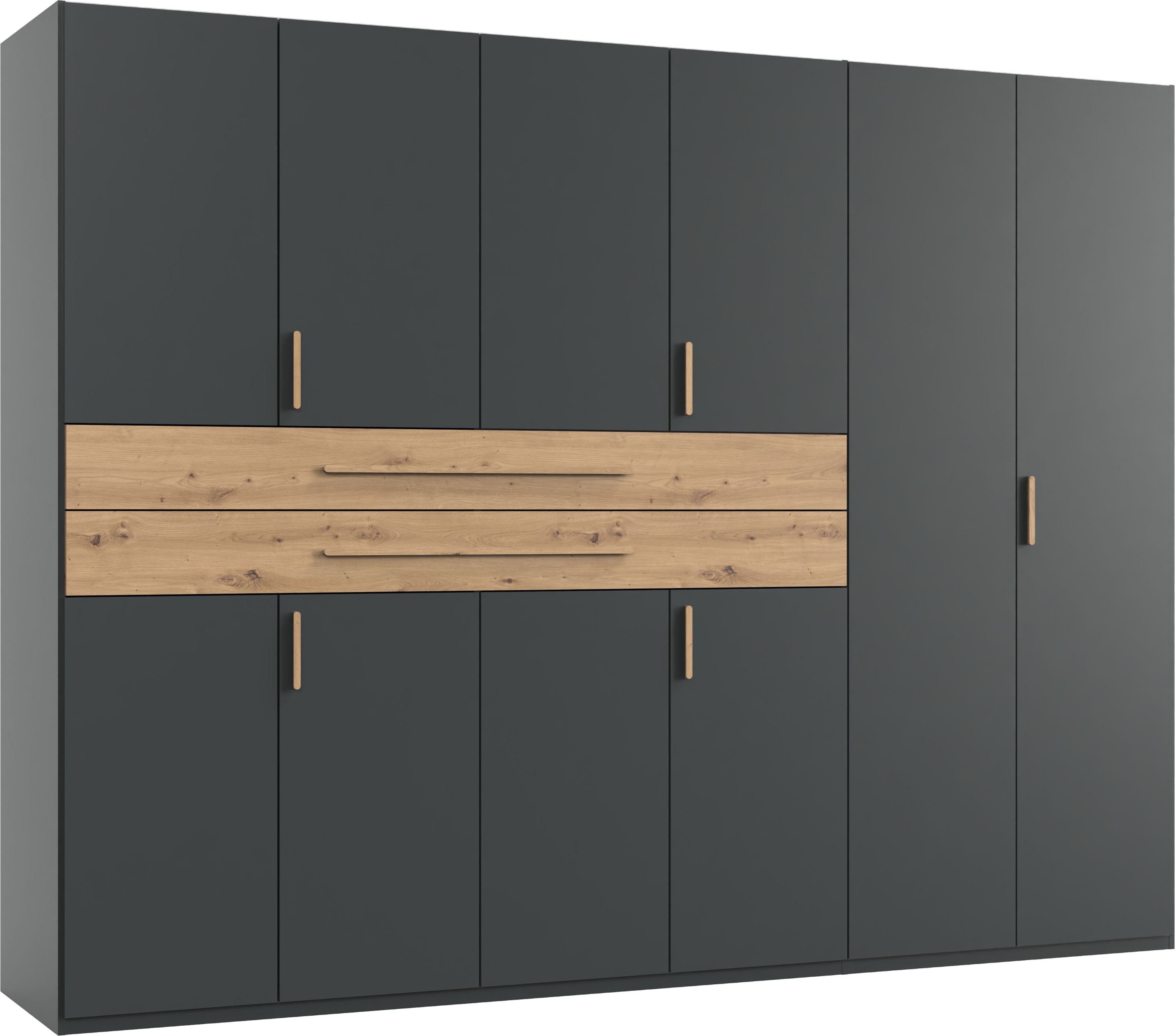 Wimex "Digit Kleiderschrank wahlweise mit oder ohne Spiegel" Schlafzimmer Schrank Bestseller im modernem Design, erhältlich in den Breiten 225cm oder 270cm (mit 8 oder 10 Türen)