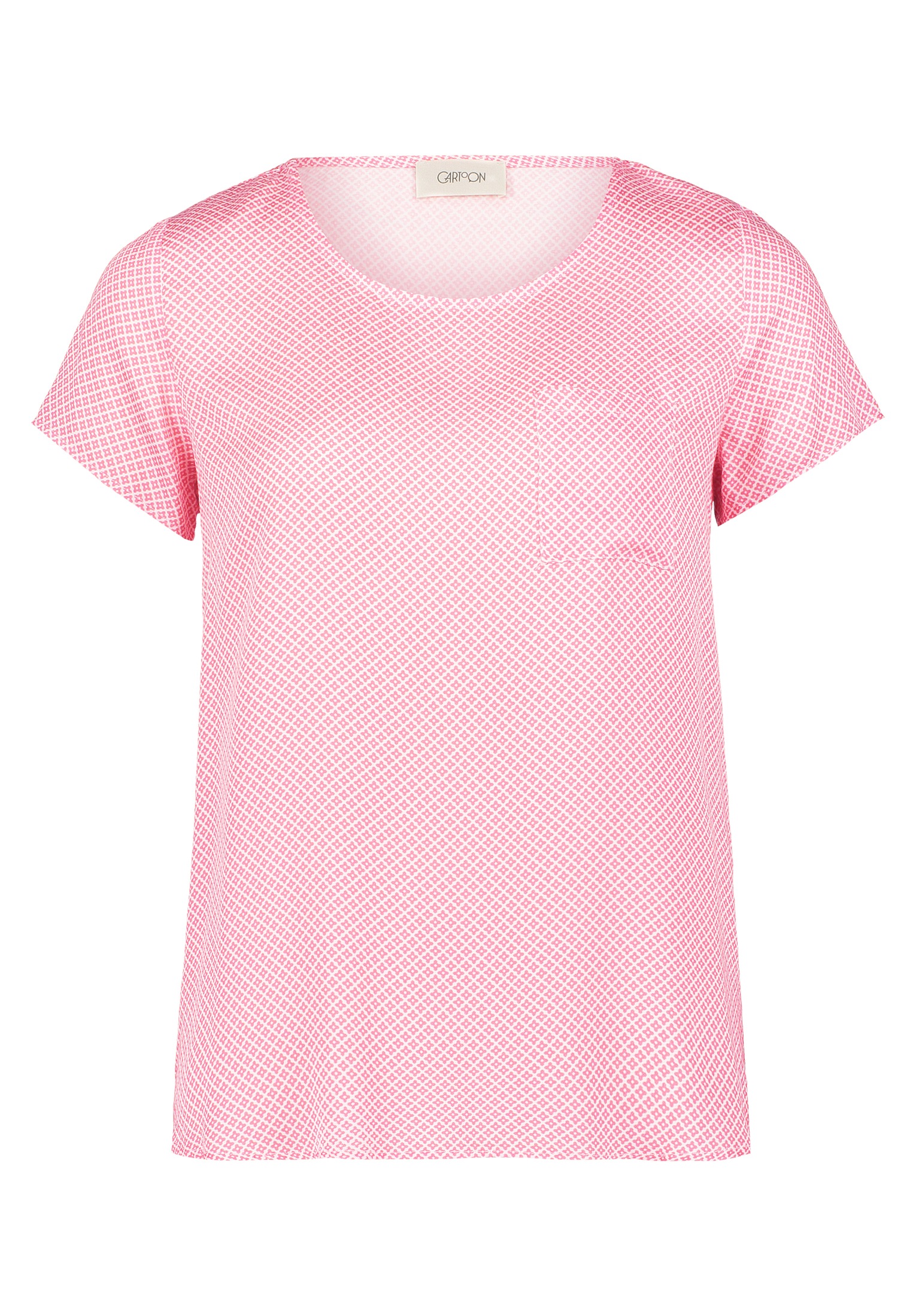 Cartoon Schlupfbluse "Cartoon Damen Schlupfbluse mit aufgesetzter Brusttasc günstig online kaufen