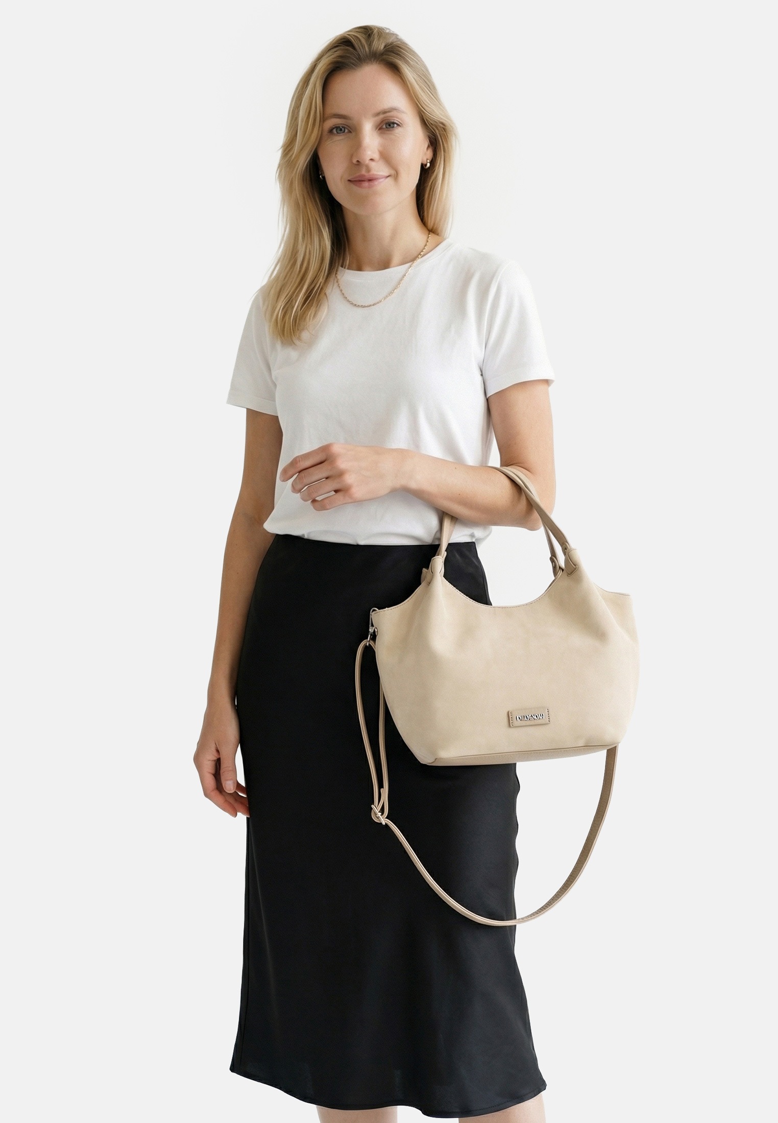 Shopper EMILY & NOAH "Shopper E&N Jeanna", Damen, Gr. B/H/T: 35cm x 24cm x 10cm 0, beige (beige 400), Polyurethan, Taschen Shopper 2