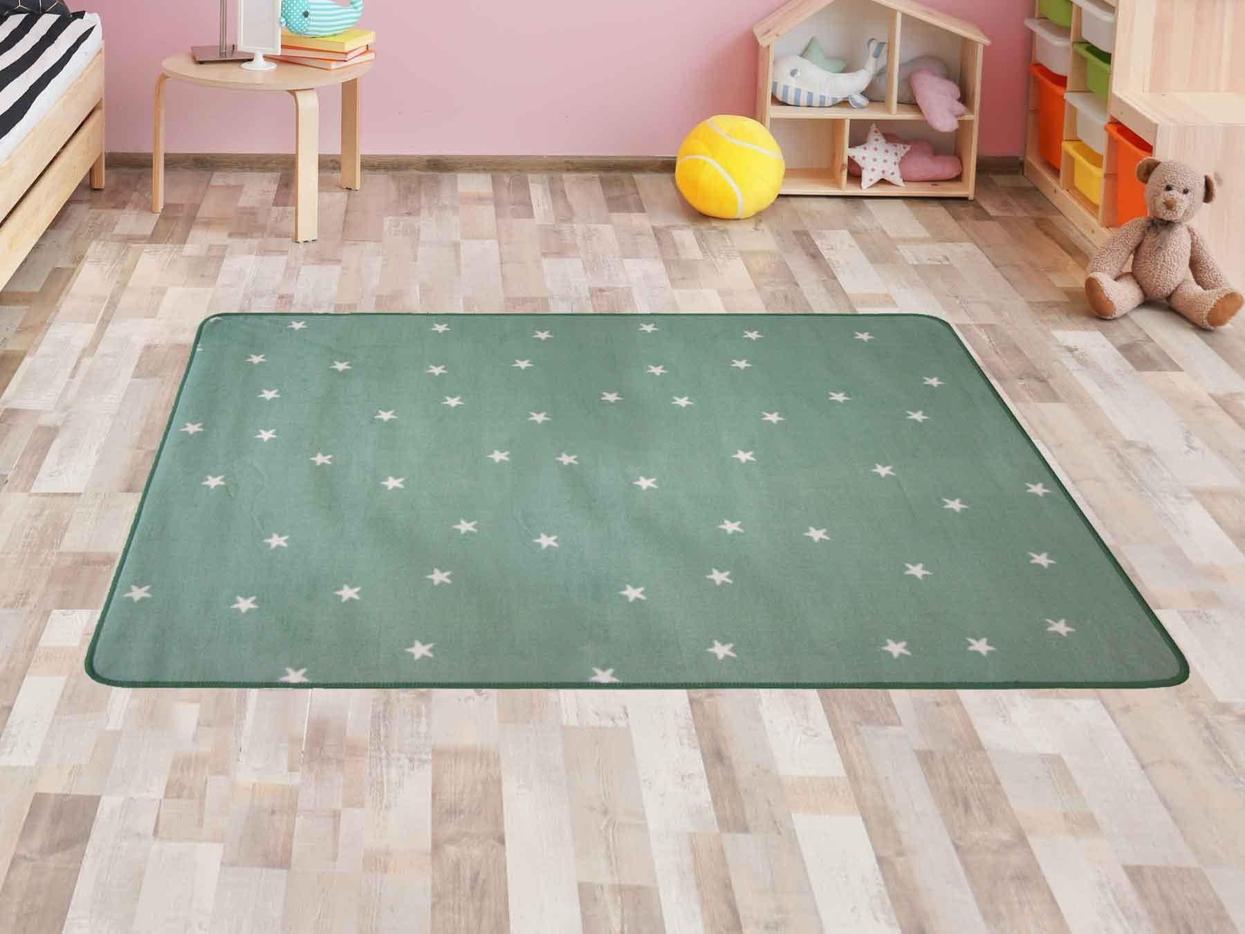Primaflor-Ideen in Textil Kinderteppich »STELLA, Made in Belgium«, rechteckig, 5 mm Höhe, Motiv Sterne, Kinderzimmer